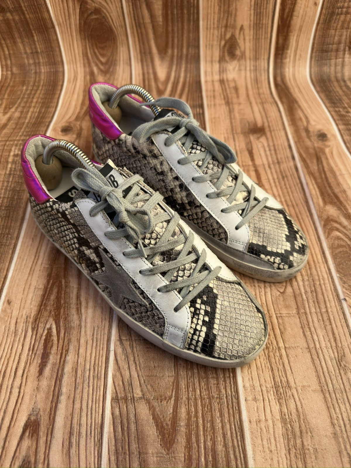 Golden Goose Golden Goose Snake Print Leather Lowtop Sneaks. Size US 7 / EU 40 - 3 Thumbnail