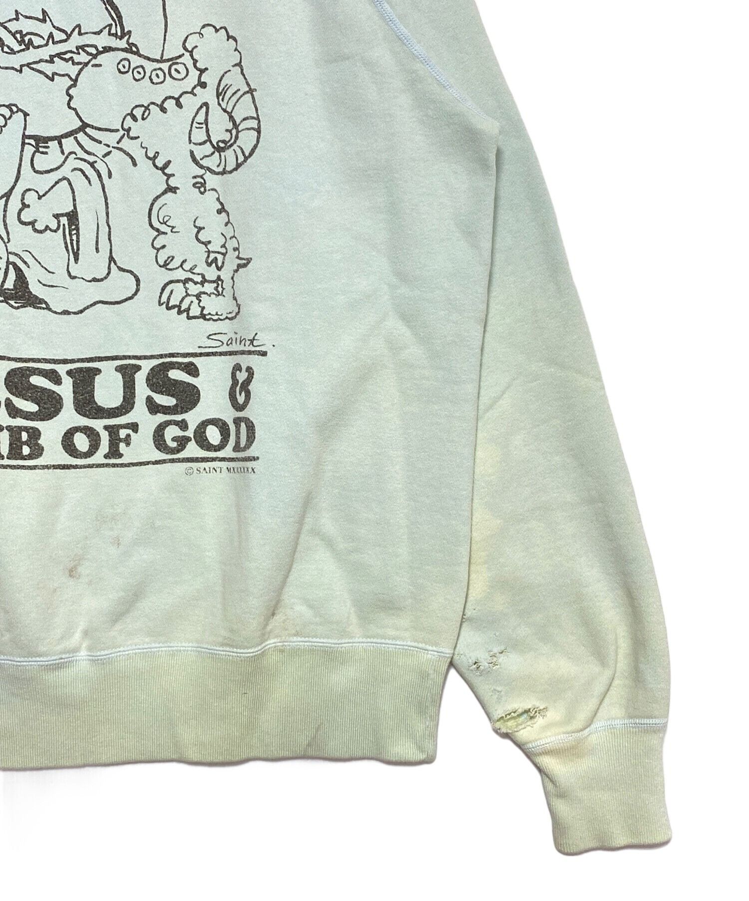 Saint Michael SAINT MICHAEL 23AW JESUS Crew Neck Cotton Sweatshirts Size L Size US L / EU 52-54 / 3 - 5 Thumbnail