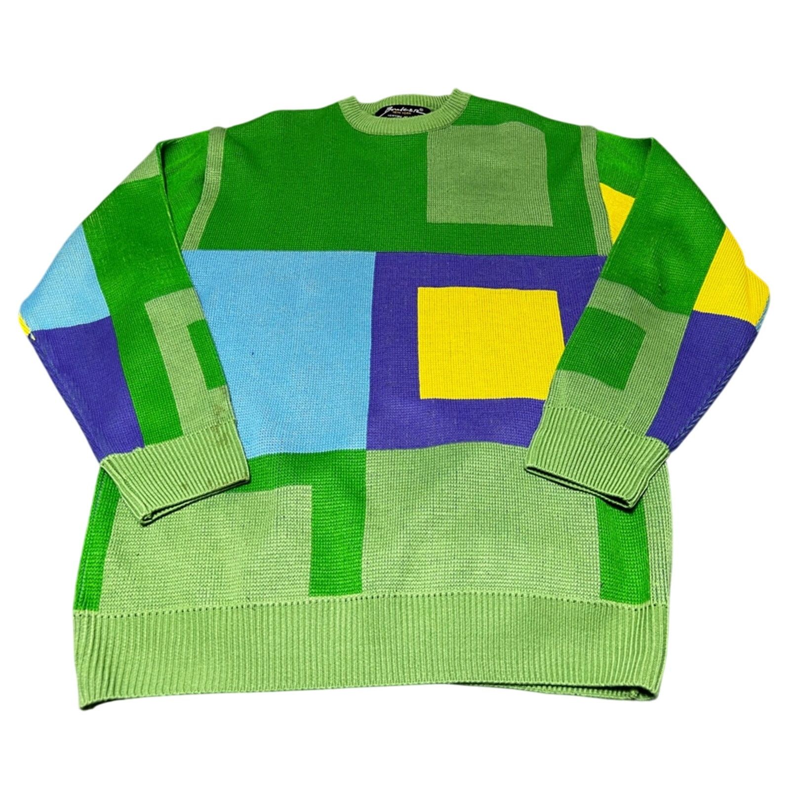 Buckler Vintage Bucker NY Sweater Pullover Stretch 80s Biggie Coogi Size US L / EU 52-54 / 3 - 2 Thumbnail
