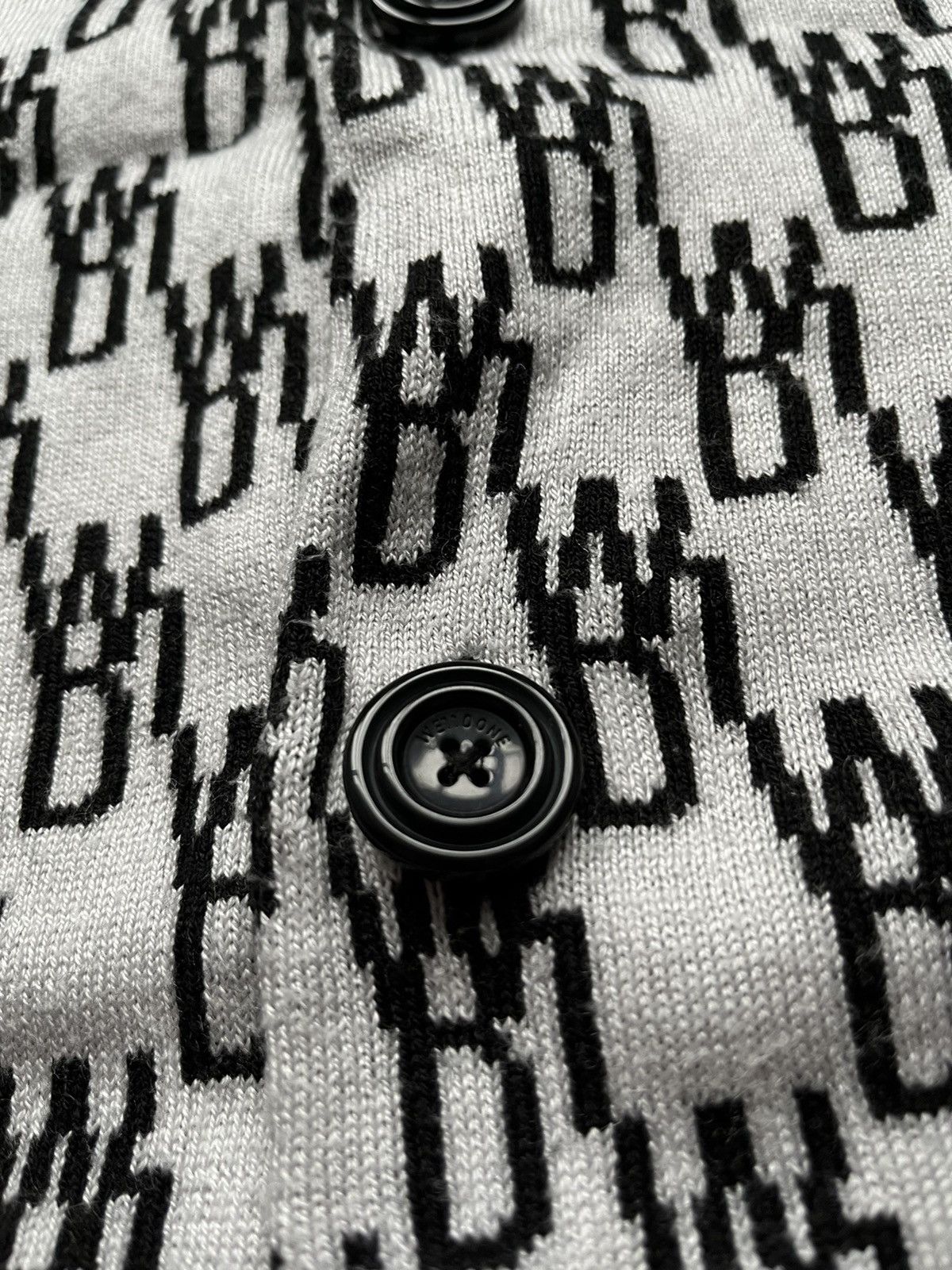 Japanese Brand × WE11DONE We11done Reversible Monogram Logo Wool Knit Jaquard Cardigan Size US S / EU 44-46 / 1 - 5 Thumbnail