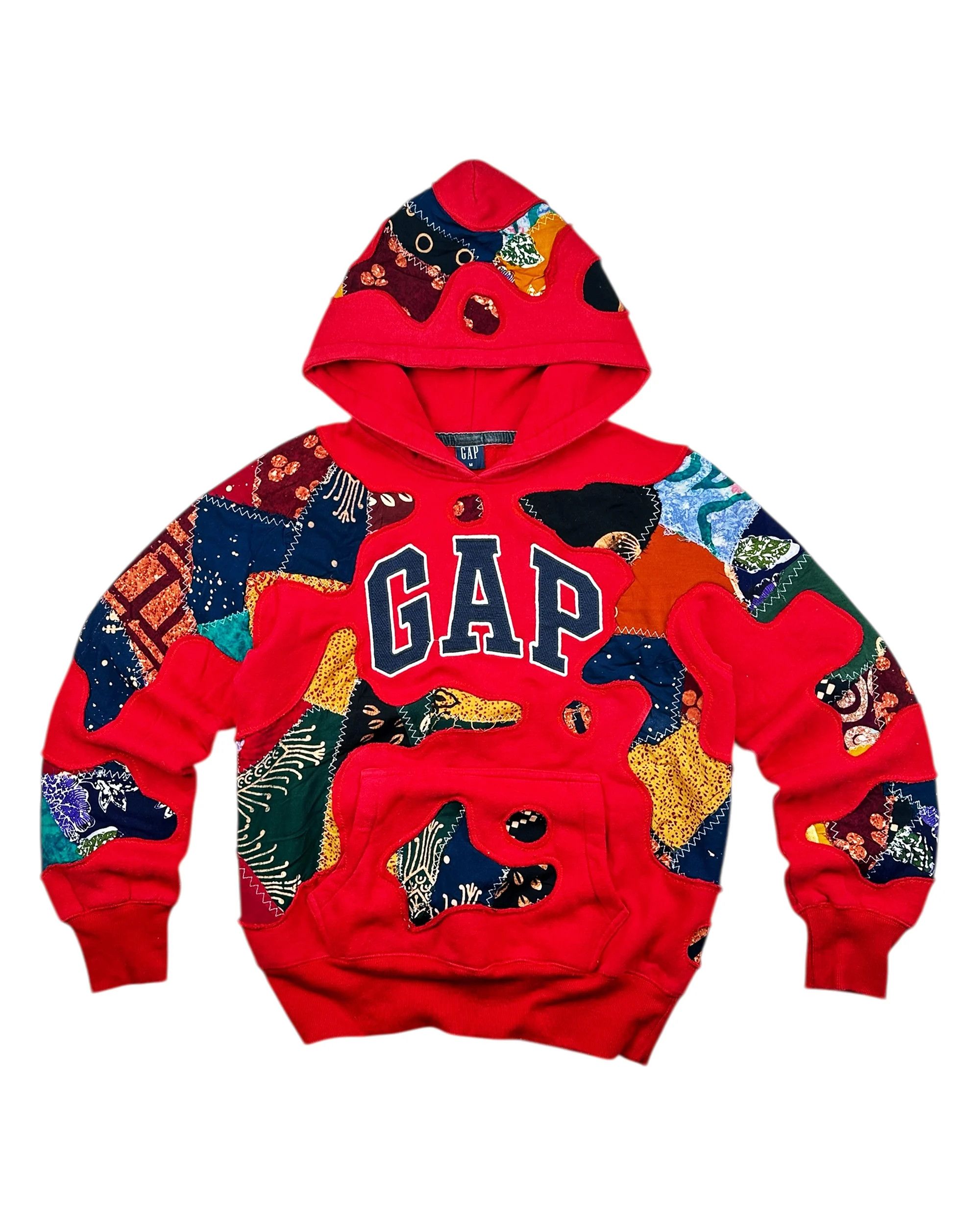Japanese Brand Re-worked 1 of 1 GAP Batik Legacy Patchflow Hoodie Size M Size US M / EU 48-50 / 2 - 1 Thumbnail