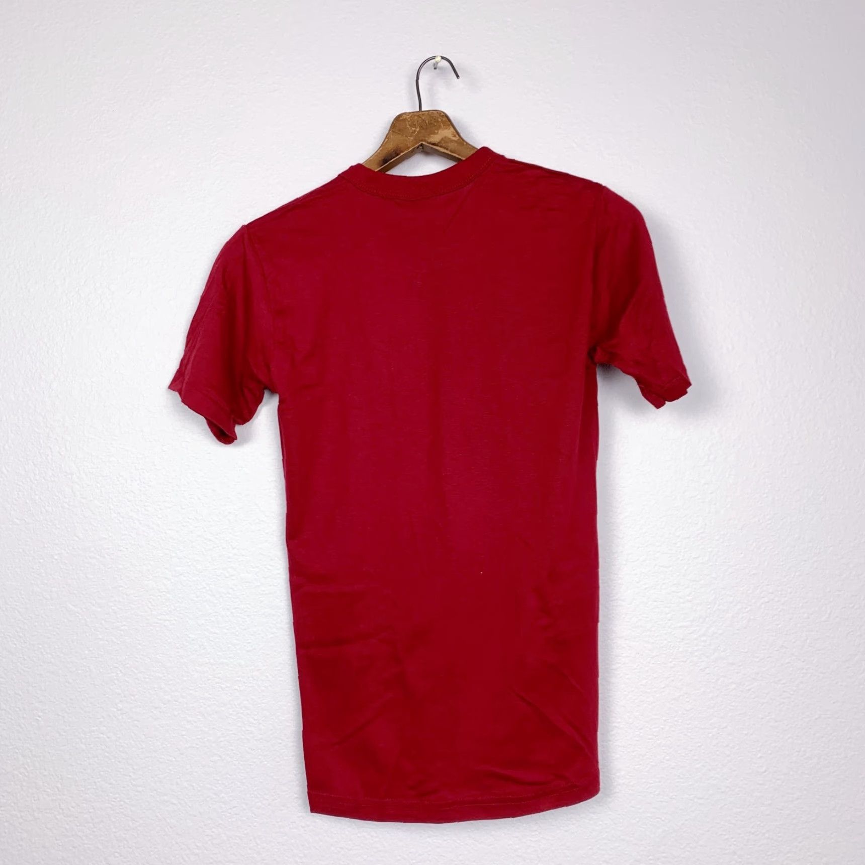 Russell Athletic VINTAGE Russell Athletic T-Shirt Small USA 90s Deadstock Red Short Sleeve Cotton Unisex Basic Tee Mens Womens Boys Girls S Size US S / EU 44-46 / 1 - 4 Thumbnail
