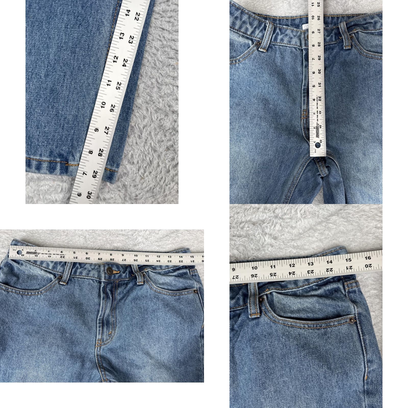 Vintage Future Collective Jeans Womens 8 Blue Straight 5-Pocket Denim Zipper Button Rise High-Rise Minor Branding Mens Womens Girls Size 30" / US 8 / IT 44 - 8 Thumbnail