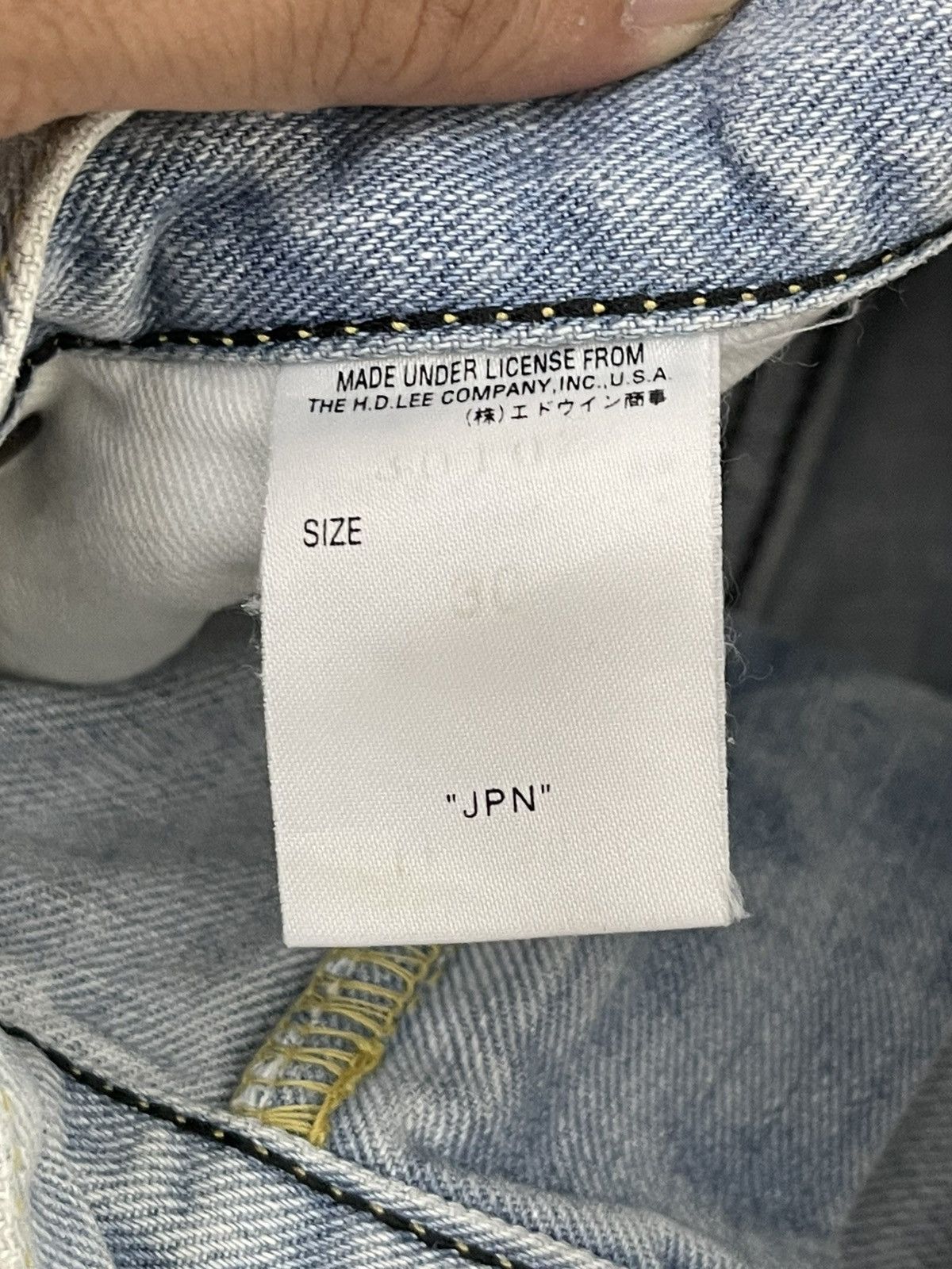 Japanese Brand Flare Jeans Lee Japan Distress Boot Cut 2🟦3 Size US 30 / EU 46 - 20 Thumbnail