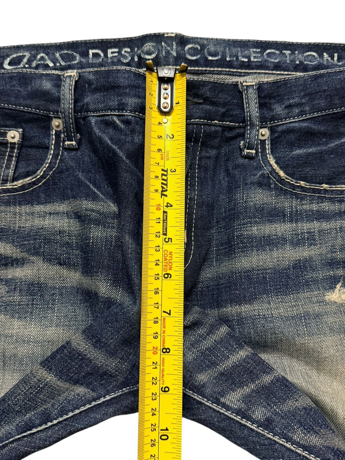 If Six Was Nine Vintage Japan Brand Faded Wash Clawmark Whiskers Distressed Size US 35 - 14 Thumbnail