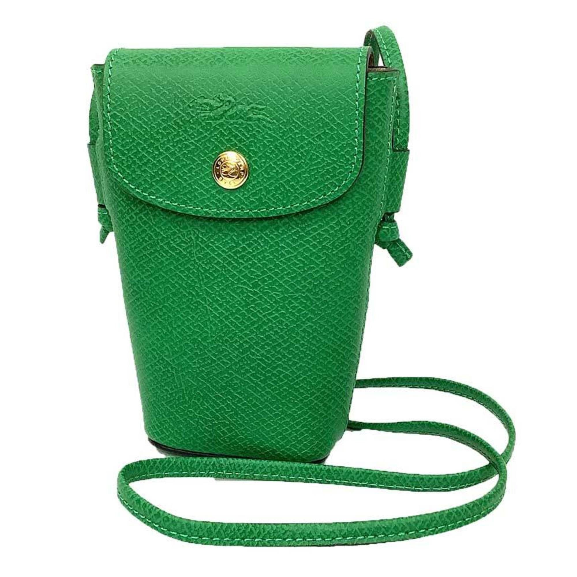 Longchamp LONGCHAMP 34193 HYZ Shoulder Bag Epuree Smartphone Crossbody Pochette Leather Vert / VERT (129) Longchamp Size ONE SIZE - 1 Thumbnail