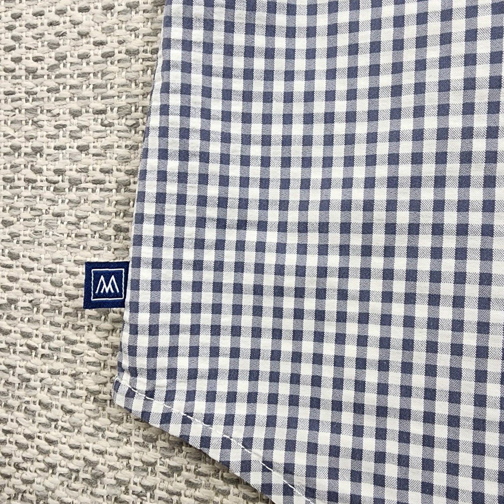 Mizzen+Main Mizzen+Main Shirt Mens Medium Gingham Blue Short Sleeve Button Down Made USA Size US M / EU 48-50 / 2 - 6 Thumbnail