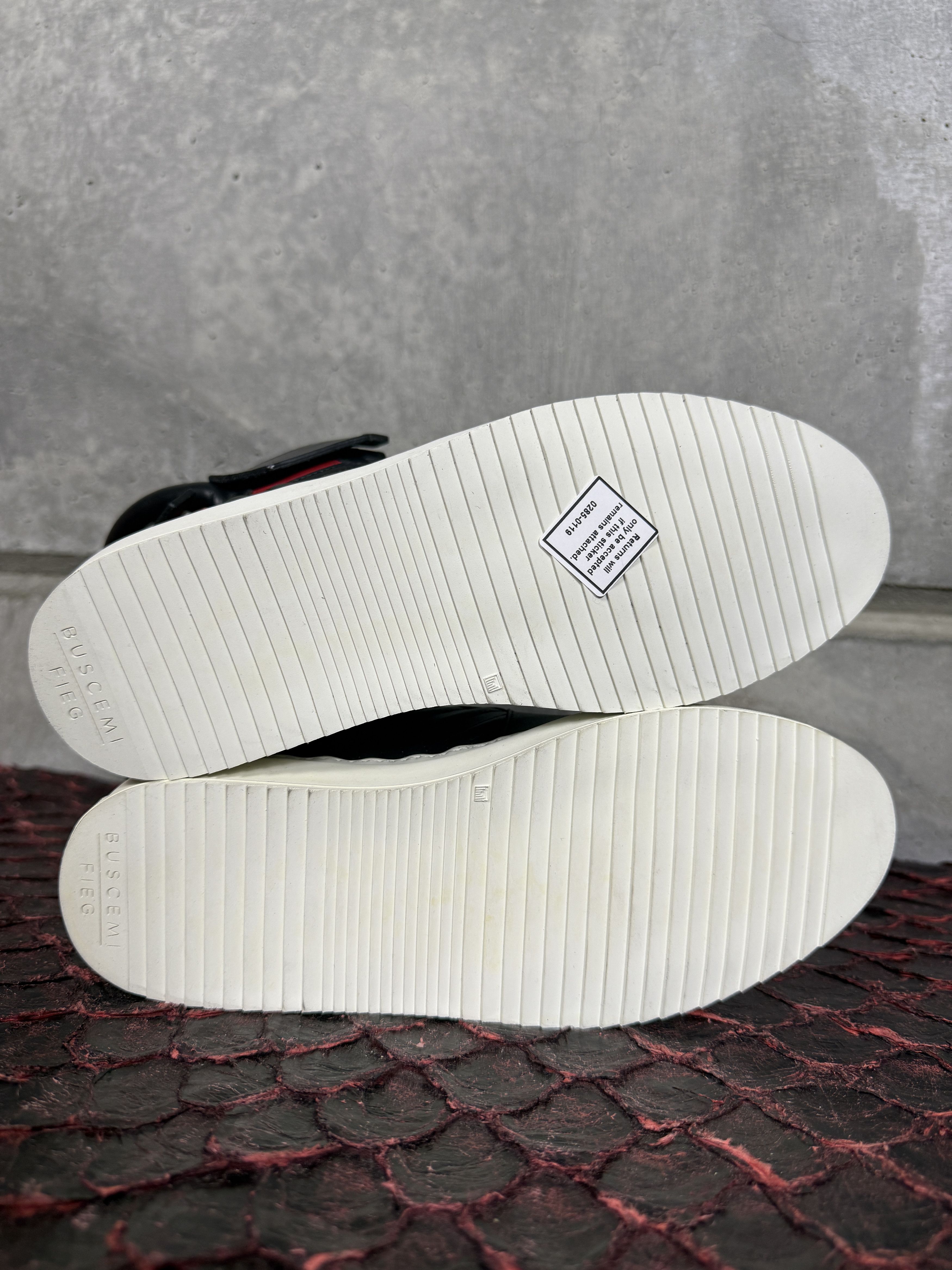 Buscemi $695 Buscemi 110MM FIEG Black & Red Size US 6 / IT 36 - 7 Thumbnail