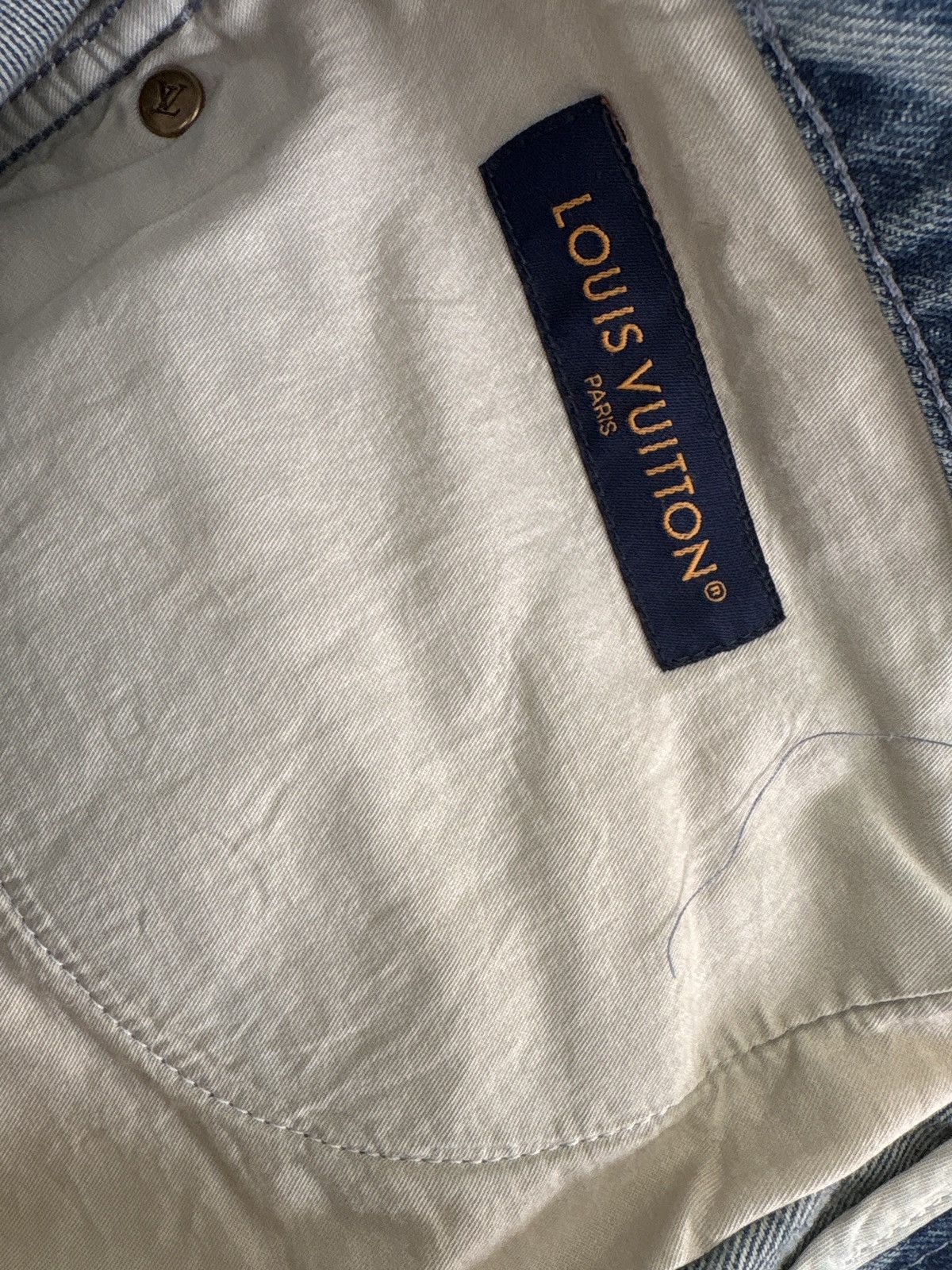 Louis Vuitton Monogram Printed Denim Shorts Size US 32 / EU 48 - 4 Thumbnail