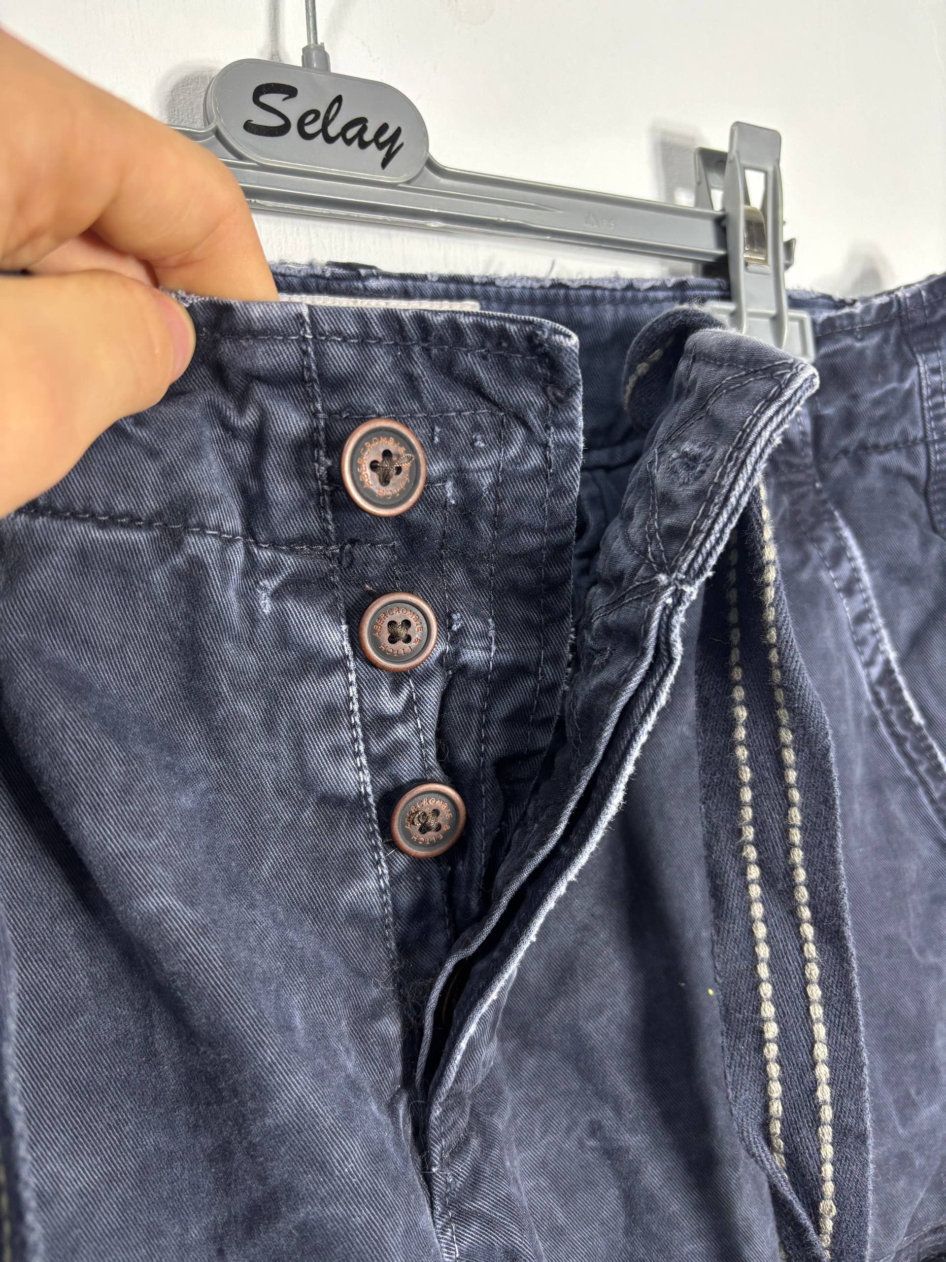 Abercrombie & Fitch Abercrombie Fitch Y2K Cargo Fade Distressed Bermuda Shorts Size US 33 - 7 Thumbnail
