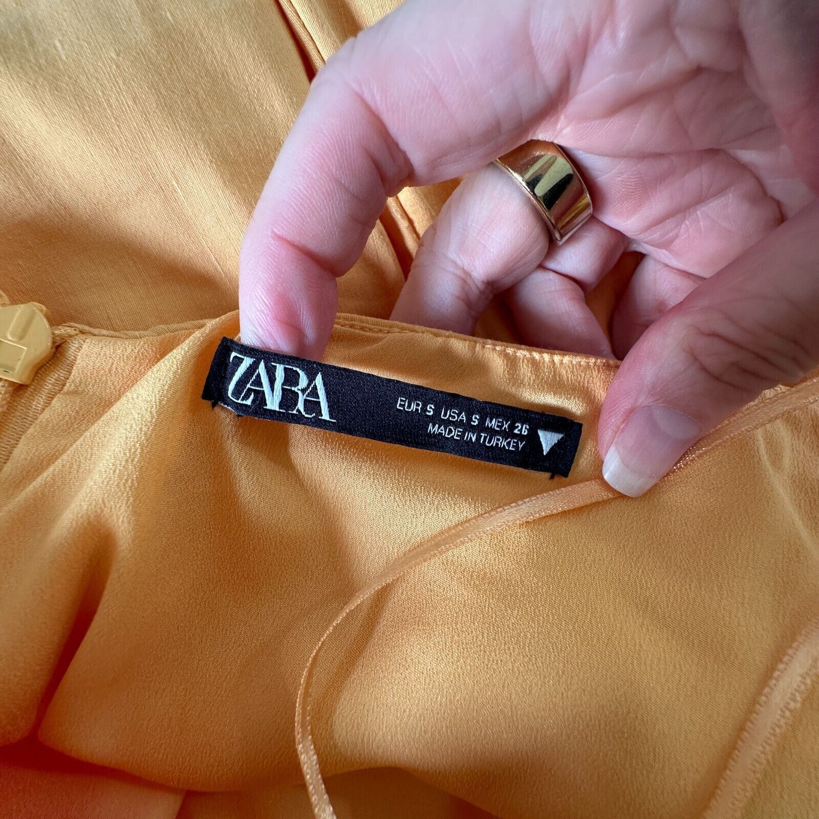 Zara Zara Yellow Halter V-Neck Dress O-Ring Cutout Open Back S Size S / US 4 / IT 40 - 9 Thumbnail