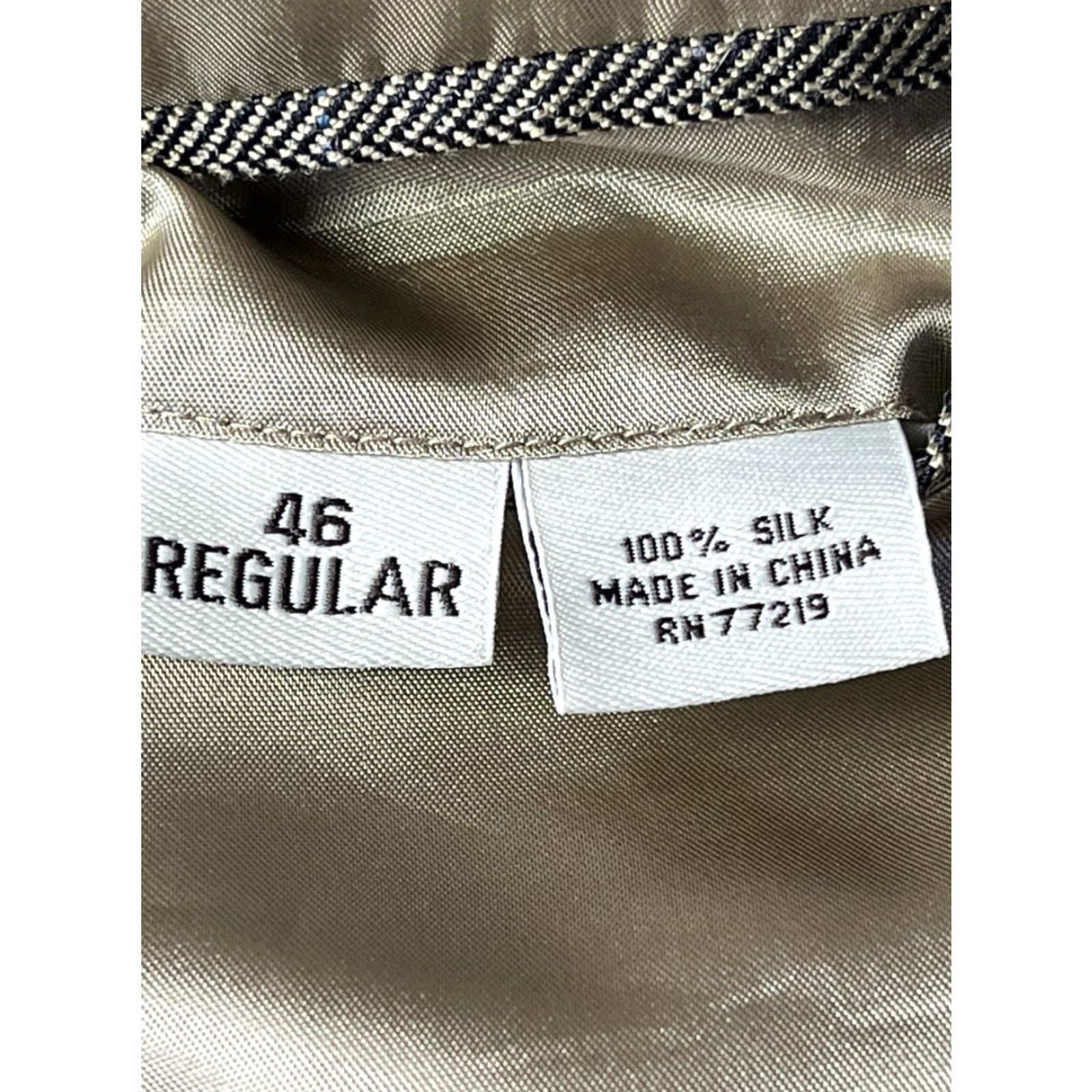 Pronto Uomo Pronto Uomo Blazer Mens 46R Silk Brown Gold Pinstripe Sport Coat Jacket Two-Button 2 Piece Size 46R - 7 Thumbnail