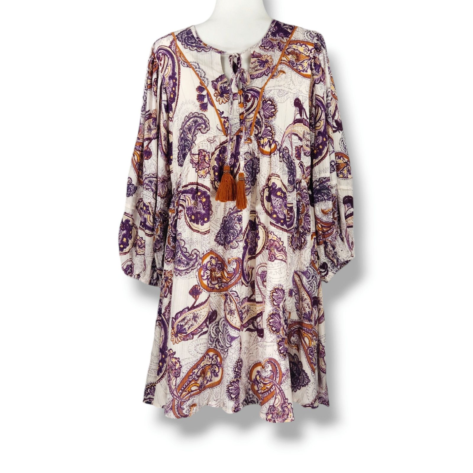 Other Band of the Free Lyonnette Paisley Cottagecore Mini Dress Size S / US 4 / IT 40 - 3 Thumbnail
