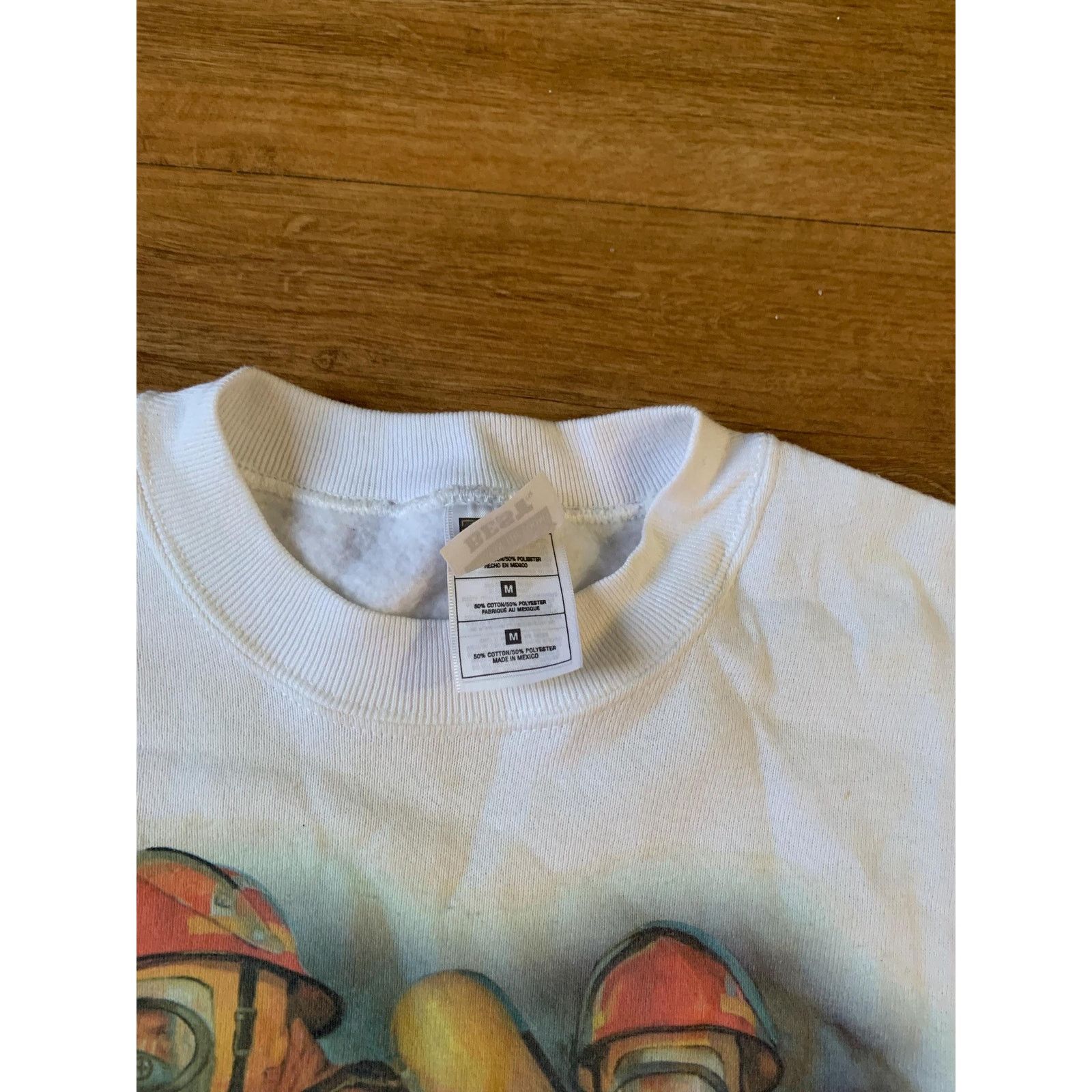 Fruit Of The Loom Vintage fire fighter Sweatshirt size medium 1990s 80s Size M / US 6-8 / IT 42-44 - 3 Thumbnail