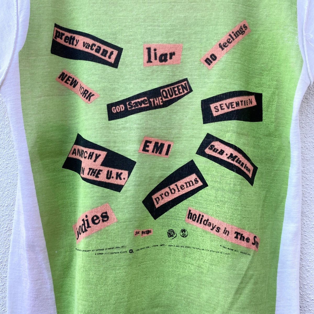 Other VINTAGE SEX PISTOLS Jamie Reid Never Mind The Bollocks 1977 Size US M / EU 48-50 / 2 - 5 Thumbnail