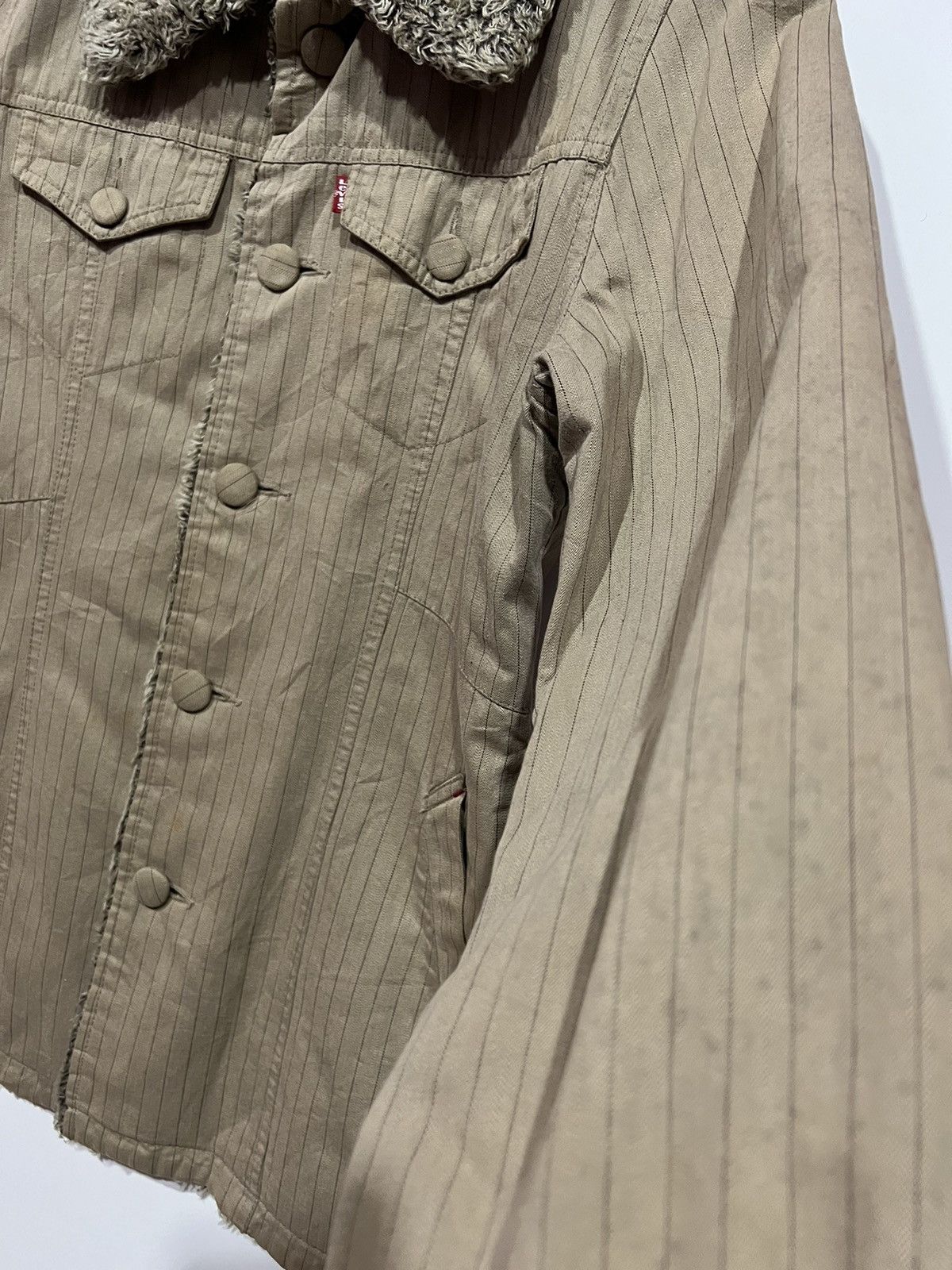 Levi's × Other 🔥 LEVI'S FLEECE LINED STRIPES JACKET Size S / US 4 / IT 40 - 7 Thumbnail