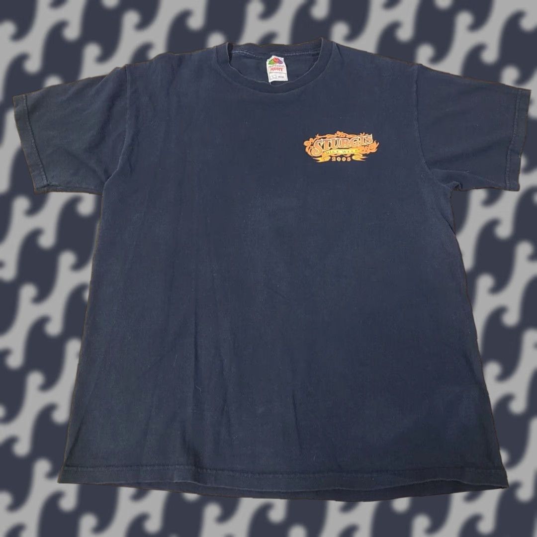 Fruit Of The Loom Sturgis Bike Week 2005 Black Mens T-Shirt L Vintage Fruit of the Loom Shirt Men 90s Biker Motorcycle Short Sleeve Crew Neck Logo Print Regular Fit Size US L / EU 52-54 / 3 - 1 Thumbnail