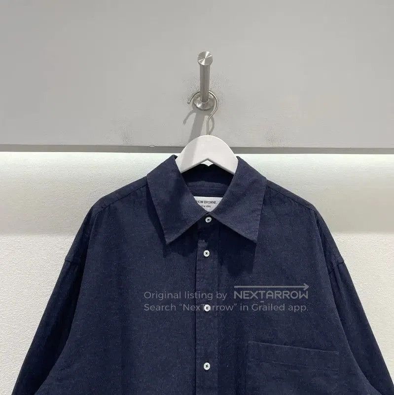 Thom Browne Thom Browne Navy Cotton Long Sleeve Shirt . Size US M / EU 48-50 / 2 - 4 Thumbnail