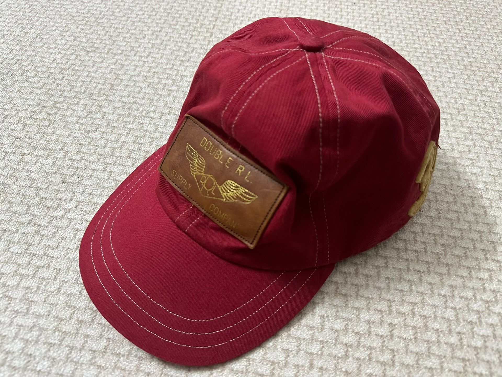RRL Ralph Lauren RRL Logo-Patch Twill Trucker Cap Faded Red | Grailed
