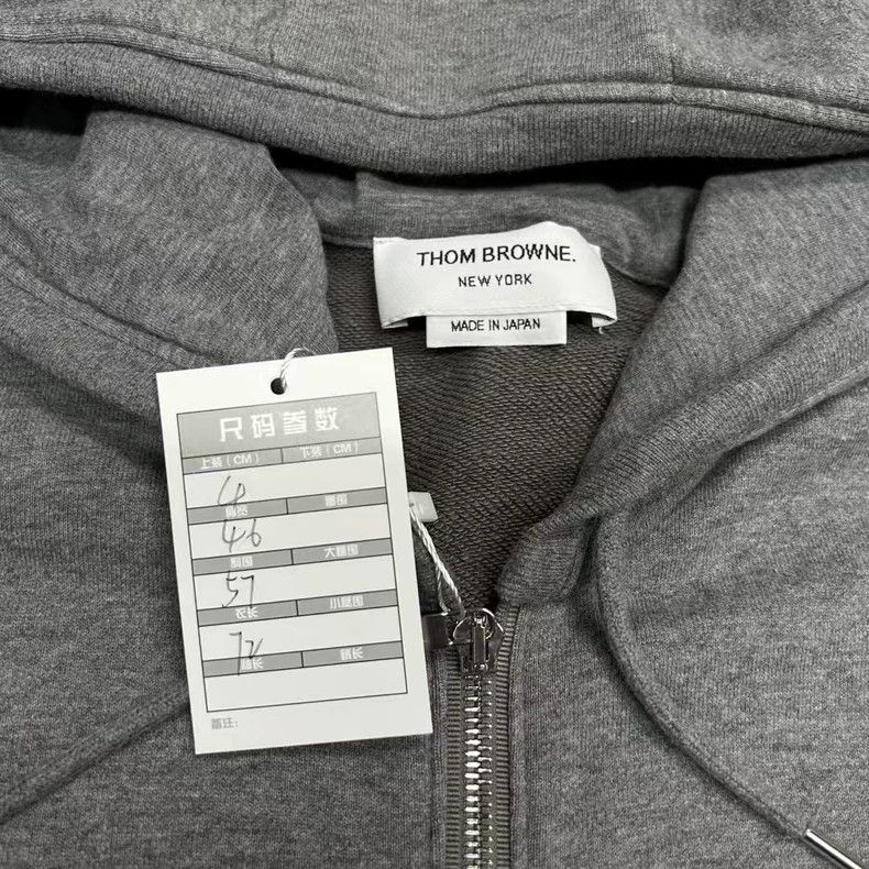 Thom Browne Thom browne Gray four-bar zipper jacket 2504-Nextarrow Size US XL / EU 56 / 4 - 4 Thumbnail