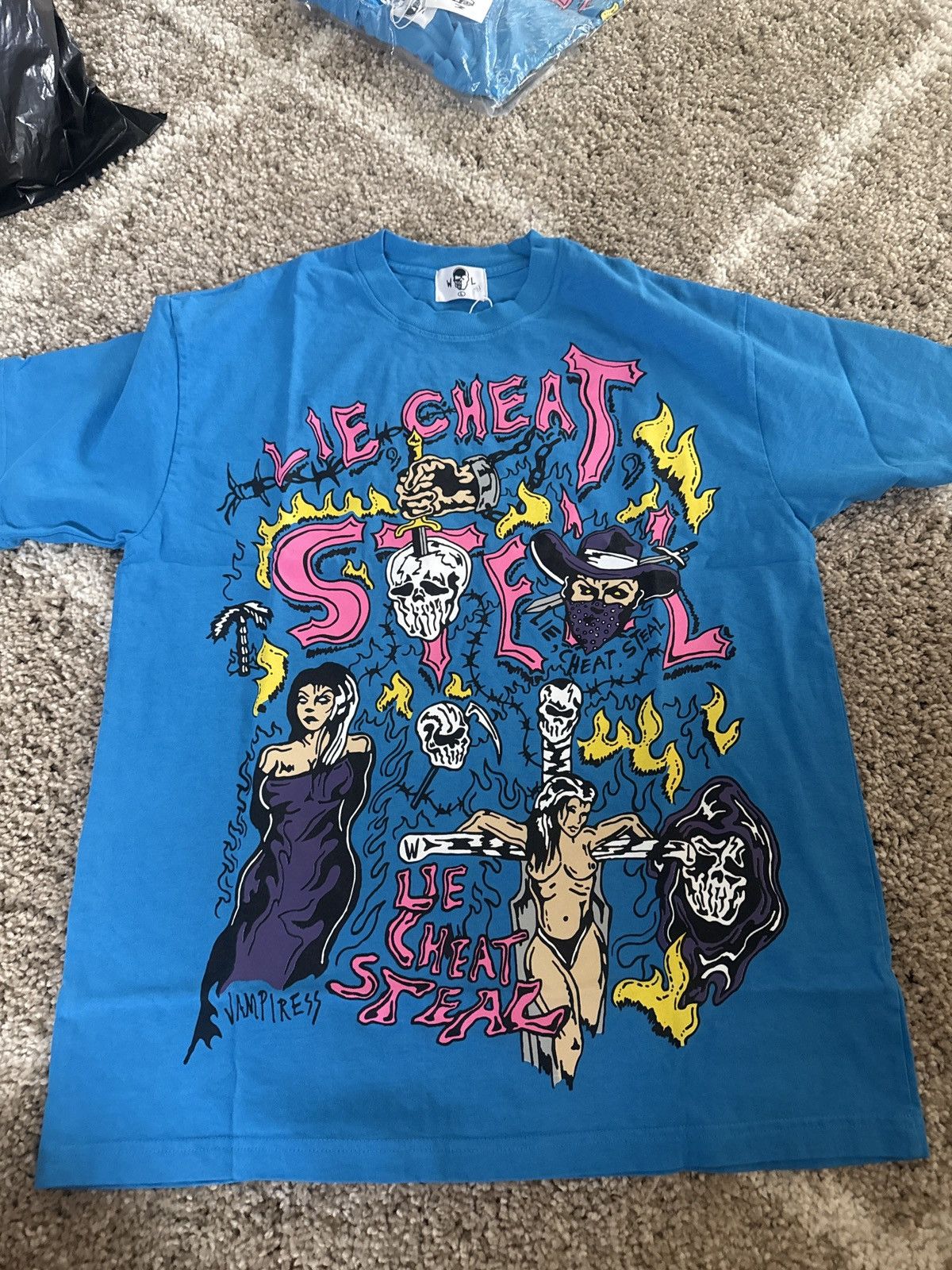 Warren Lotas Warren Lotas Lie Cheat Steal Electric Blue Size US L / EU 52-54 / 3 - 1 Thumbnail