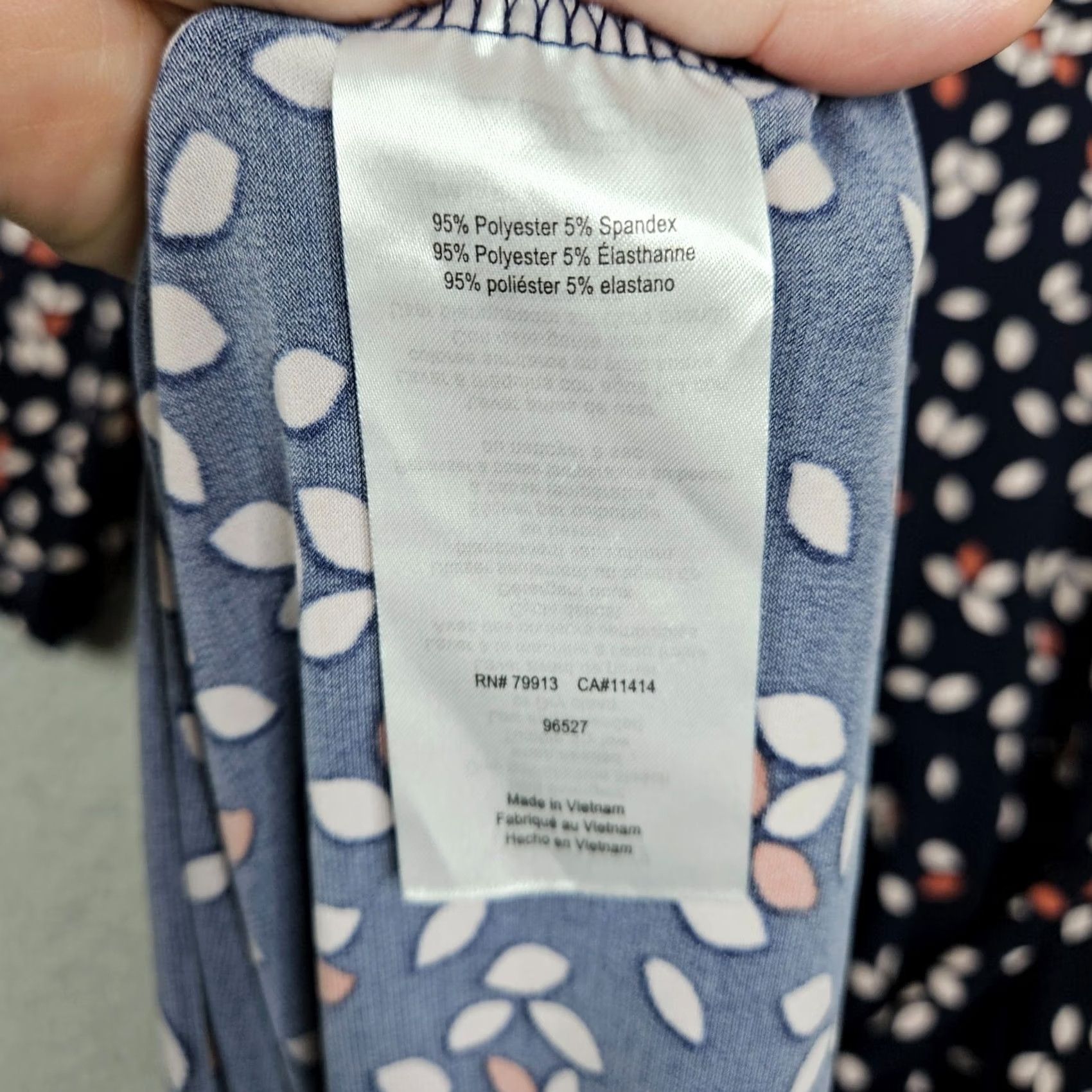 Vintage MOTHERHOOD MATERNITY Floral Wrap Dress Women L New Blue Short Sleeve V-Neck Pattern: Floral Size L / US 10 / IT 46 - 4 Thumbnail
