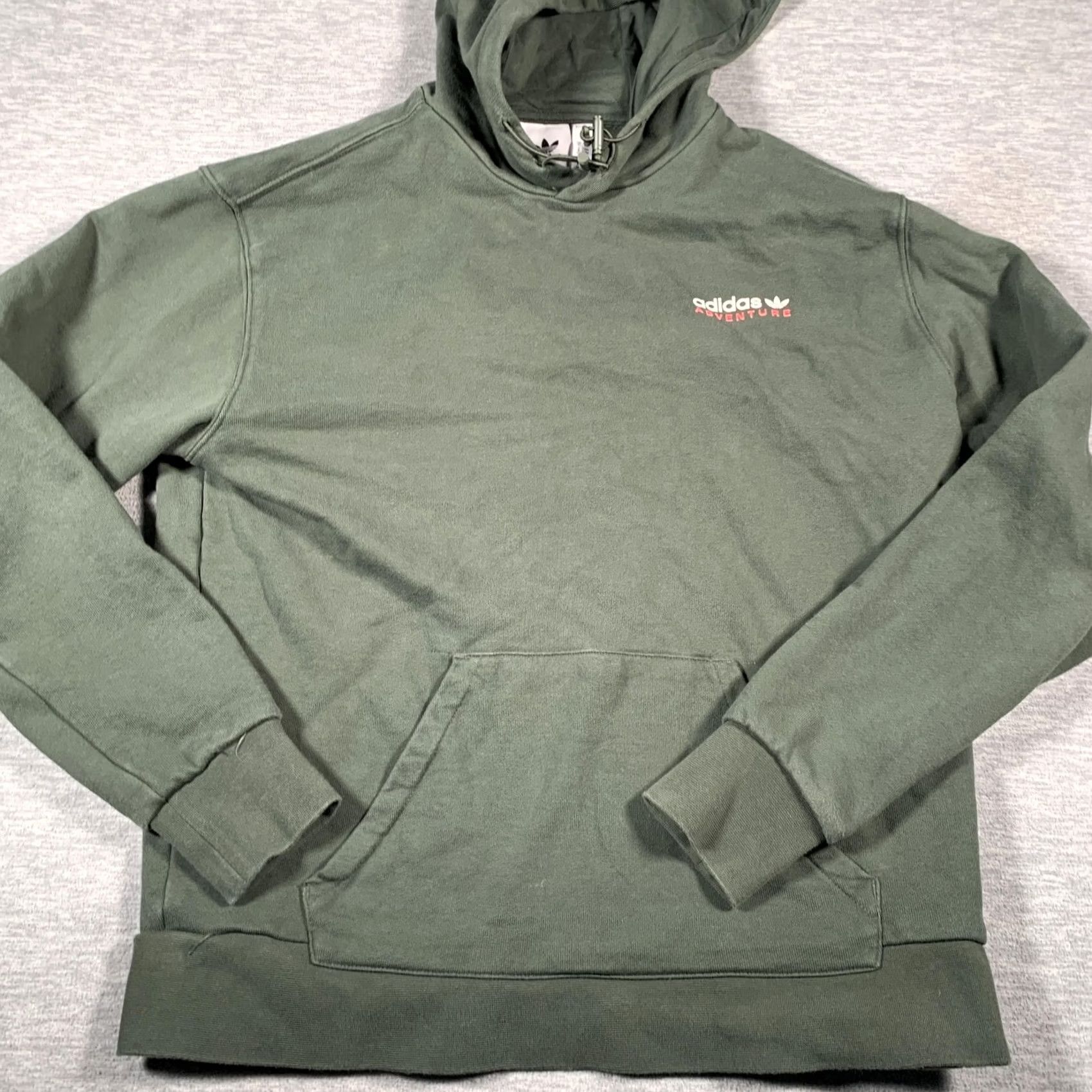 Adidas Adidas Hoodie Mens Medium Green Adventure Trefoil Pullover Sweatshirt Cotton Size US M / EU 48-50 / 2 - 3 Thumbnail