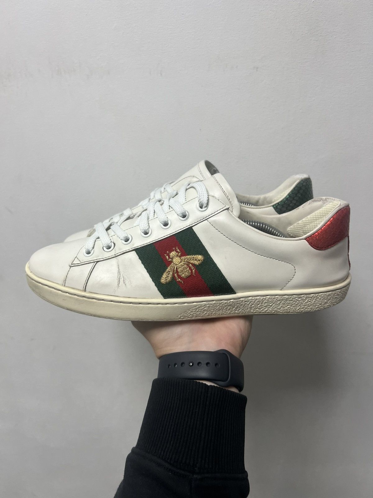 Gucci Gucci low top sneakers Bianoco/BBR/Blue Size US 8.5 / EU 41-42 - 4 Thumbnail