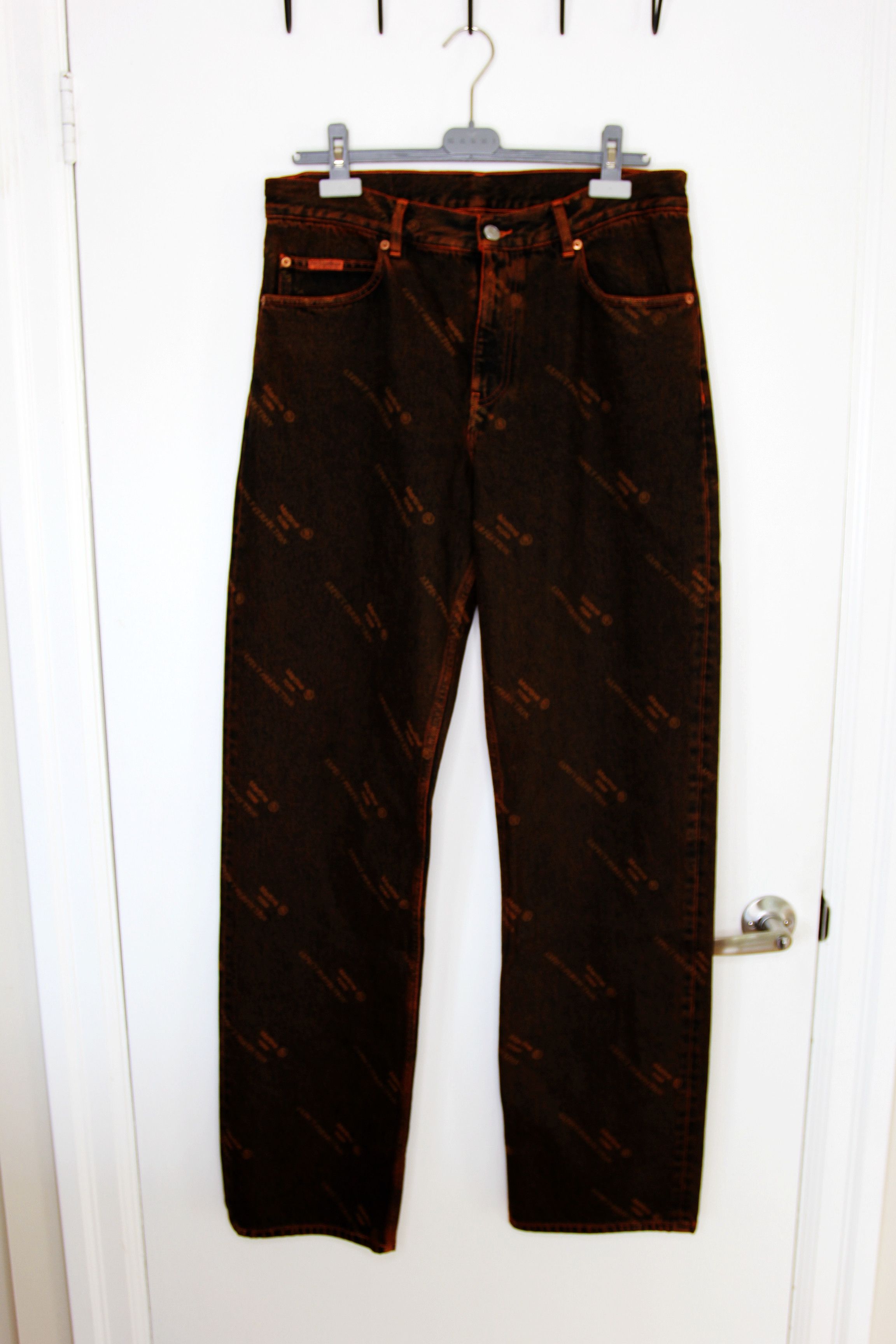 Martine Rose BNWT SS25 MARTINE ROSE ORANGE LASER RELAXED FIT JEANS L Size US 34 / EU 50 - 2 Thumbnail