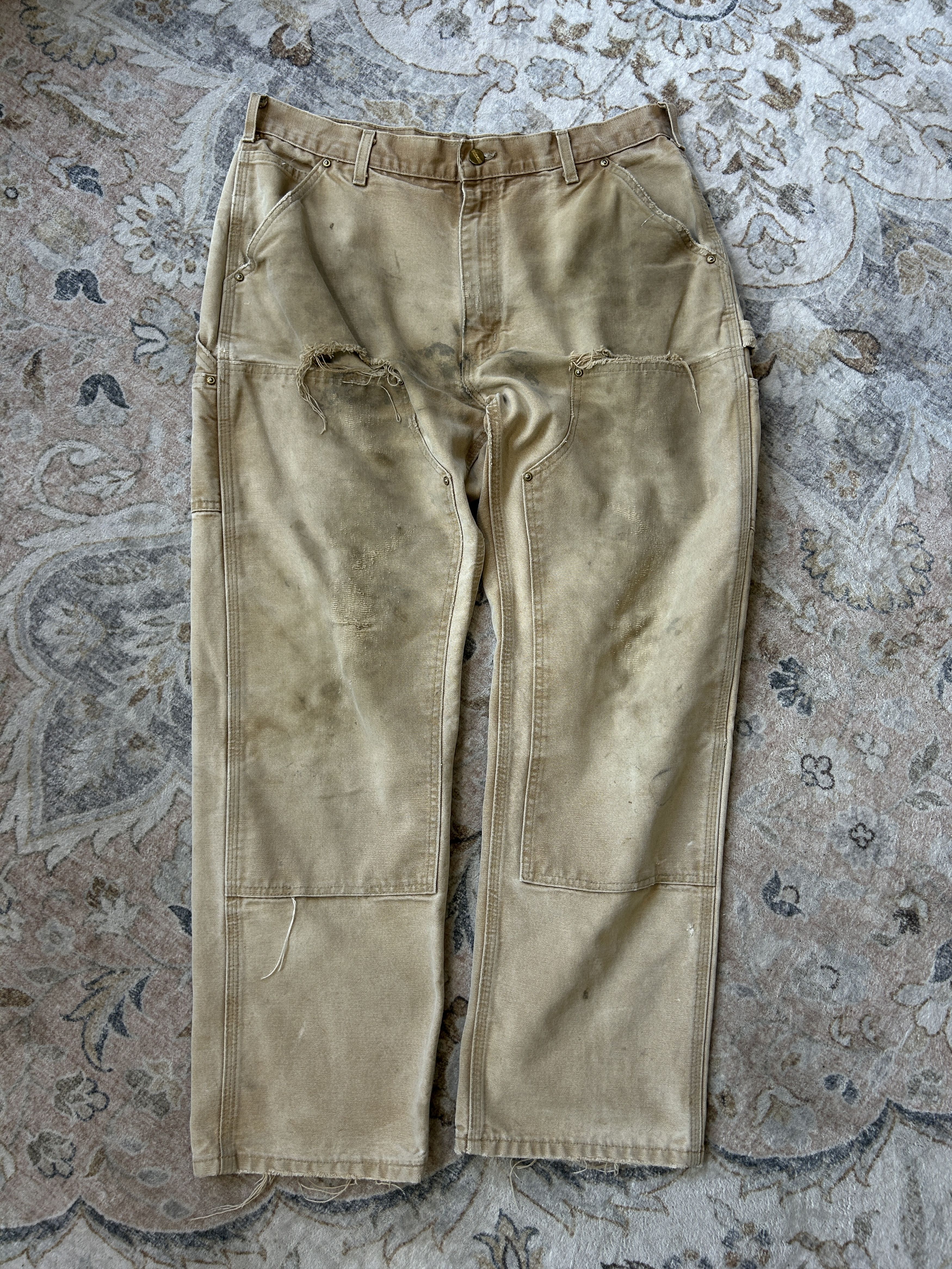 Carhartt Vintage Carhartt Canvas Double Knee Fit Pants Size 35W Size US 35 - 1 Thumbnail