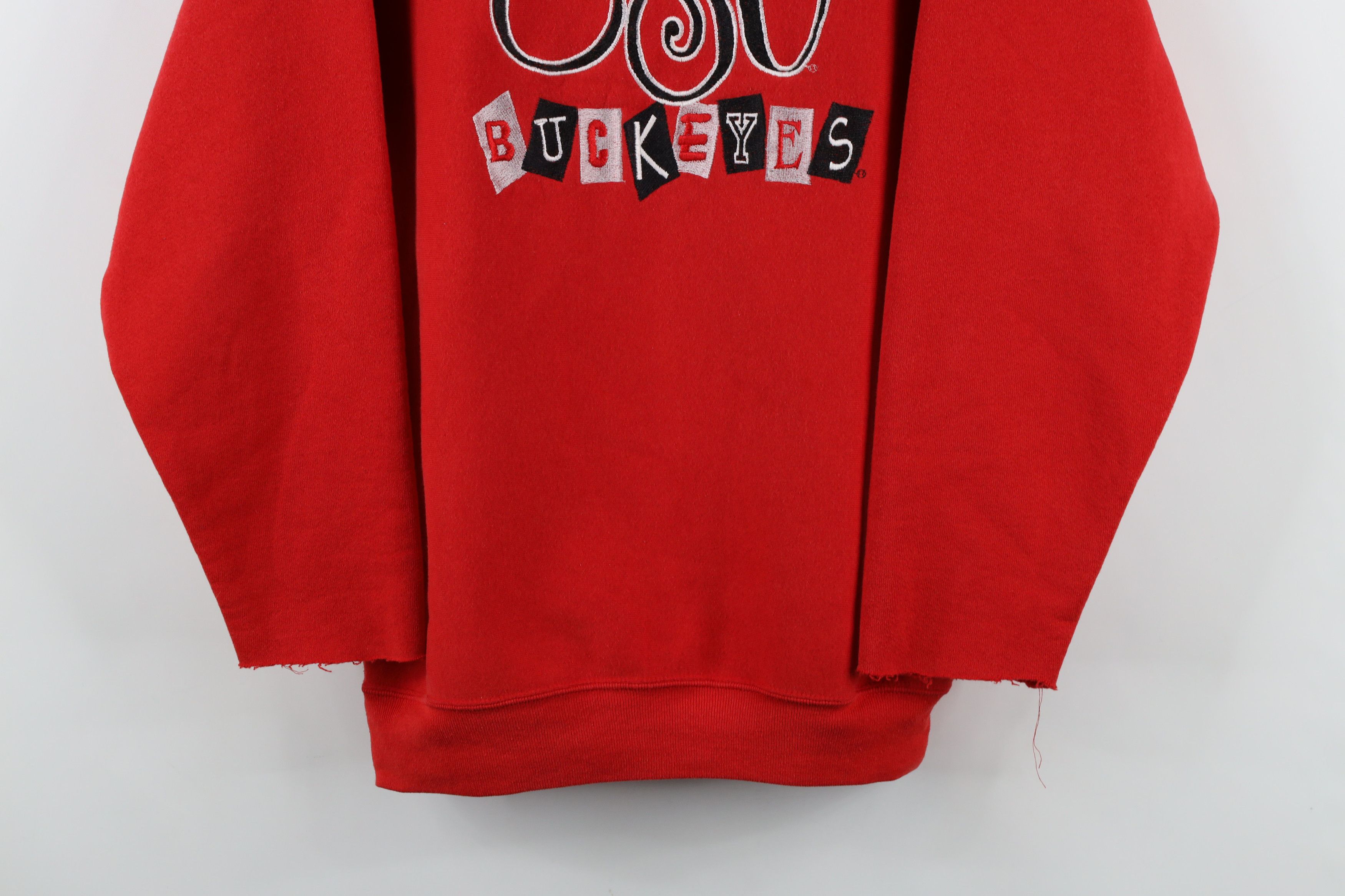 Vintage Vintage 90s Ohio State University Buckeyes Sweatshirt Red Size L / US 10 / IT 46 - 3 Thumbnail