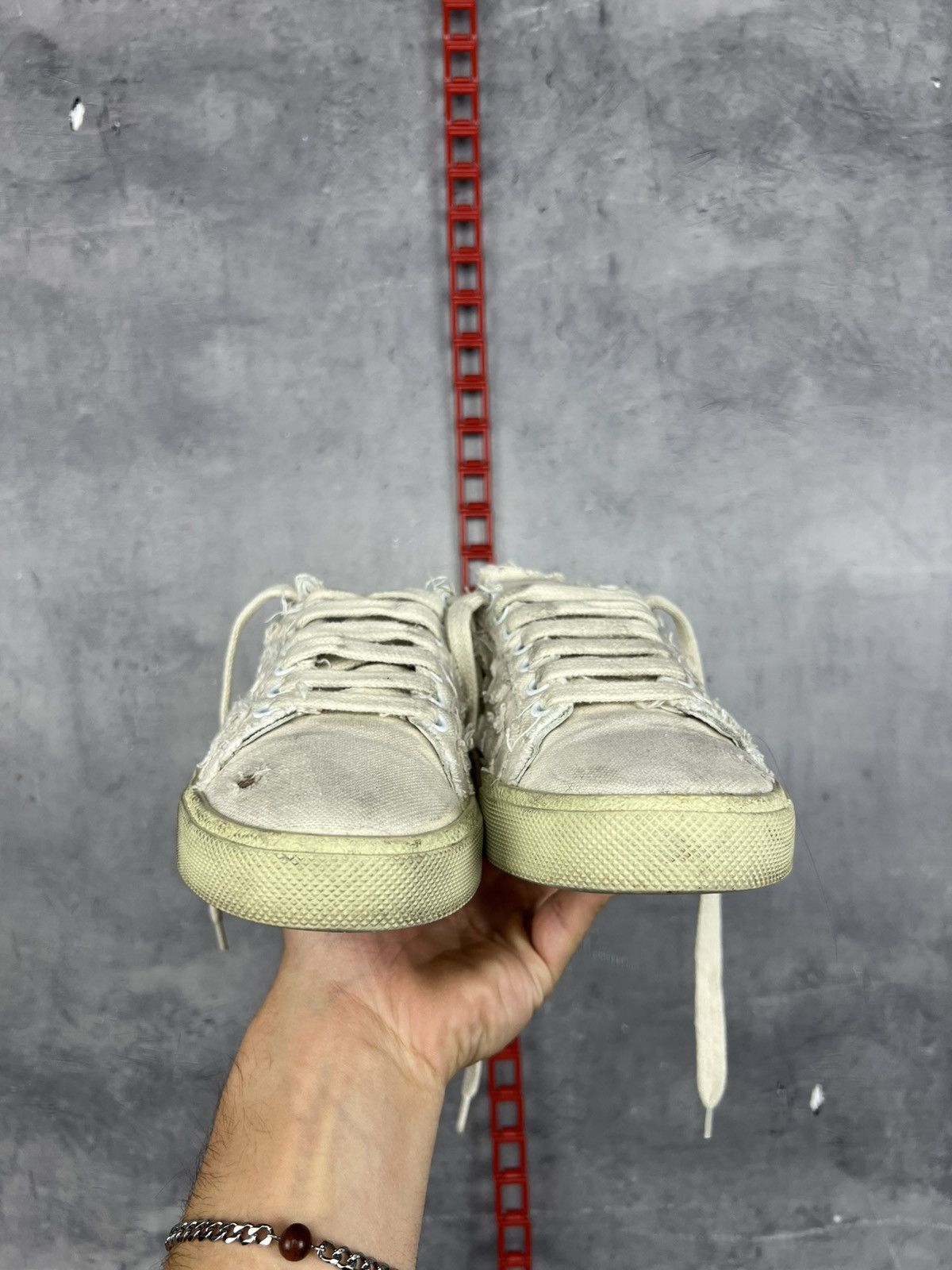 Saint Laurent Paris Saint Laurent Canvas Distressed Accents Sneakers Sz 37/24cm Size US 7 / IT 37 - 8 Thumbnail