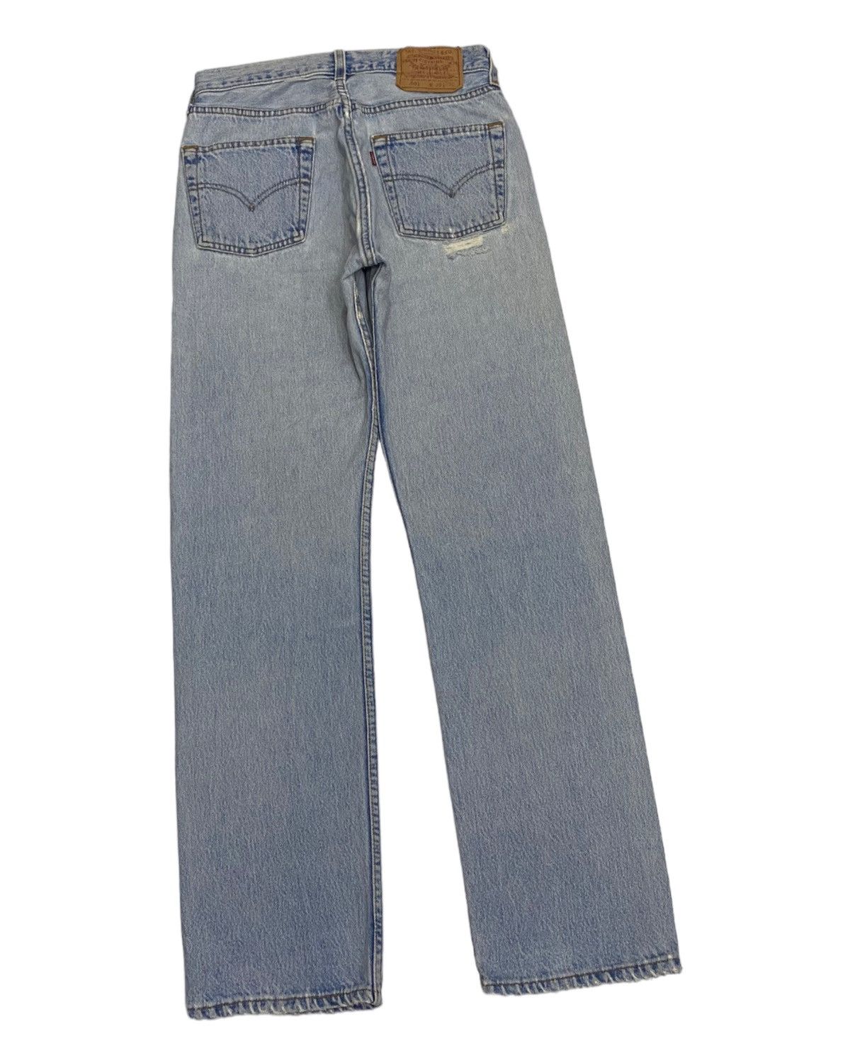Levi's × Vintage LEVIS 501 MADE IN USA BLUE WASH DISTRESSED DENIM JEANS Size US 27 - 6 Thumbnail