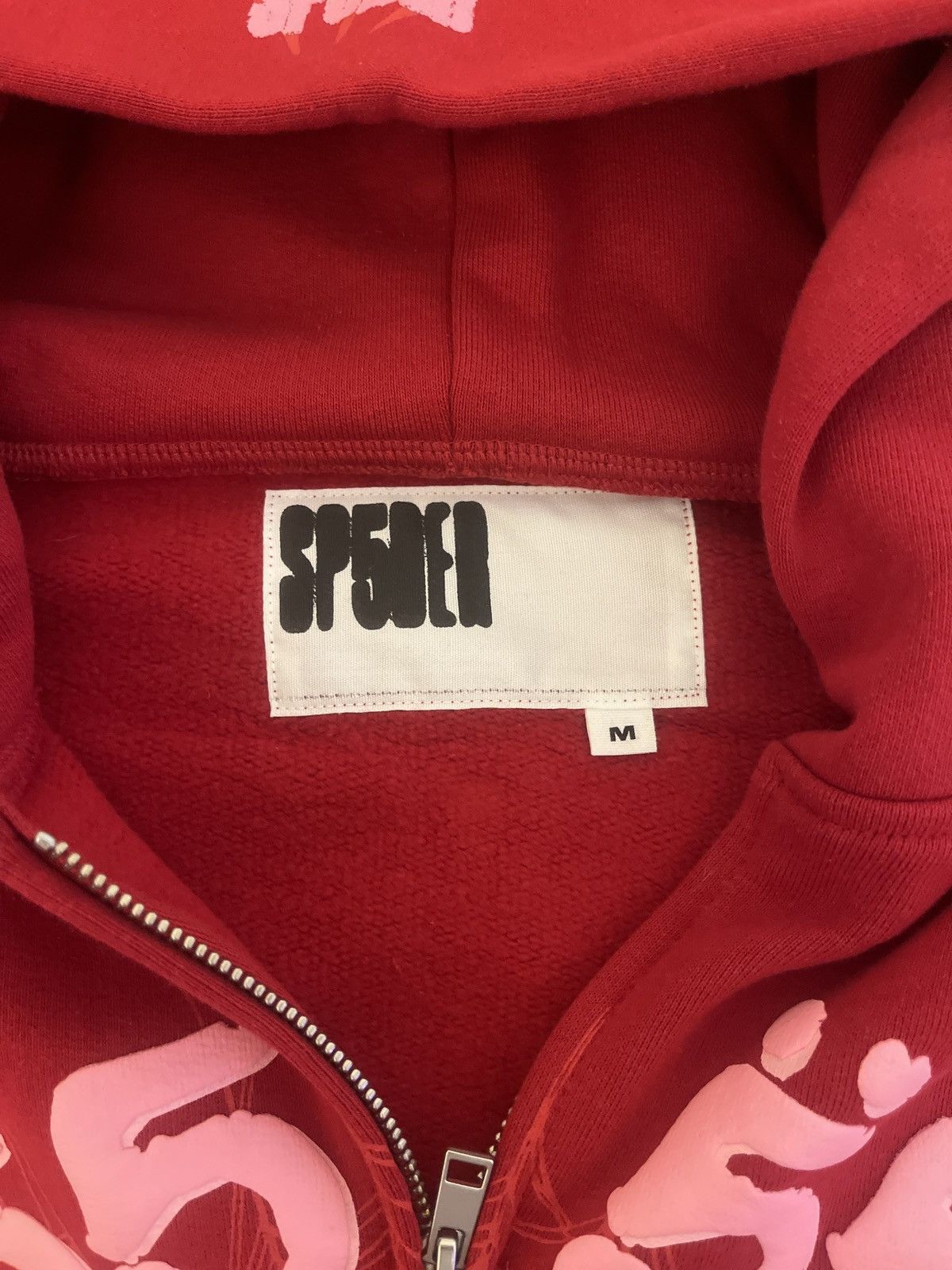 Sp5der Angel number zip hoodie red Size US M / EU 48-50 / 2 - 4 Thumbnail