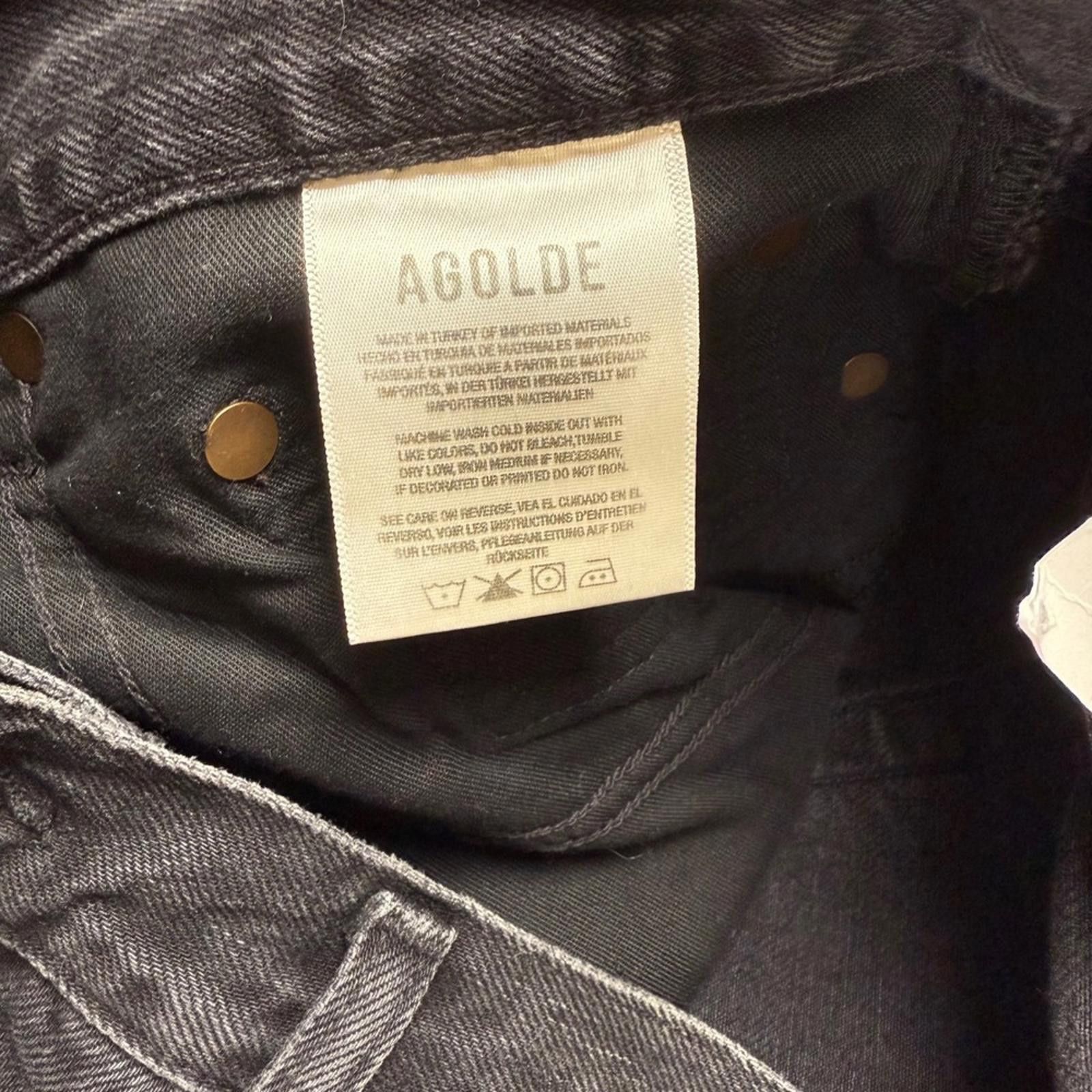 Agolde AGOLDE Valen Mid Rise Vintage Straight Jeans Black 32 NWT Size 32" / US 10 / IT 46 - 5 Thumbnail