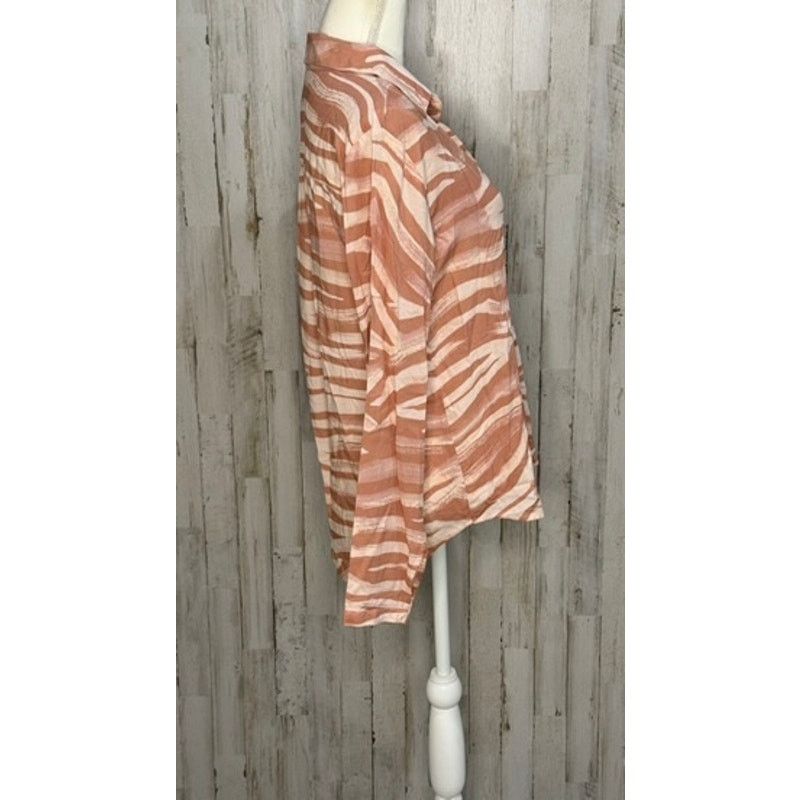 Anthropologie Cloth & Stone Women Small Pink Zebra Print Button-Down Shirt Size S / US 4 / IT 40 - 4 Thumbnail