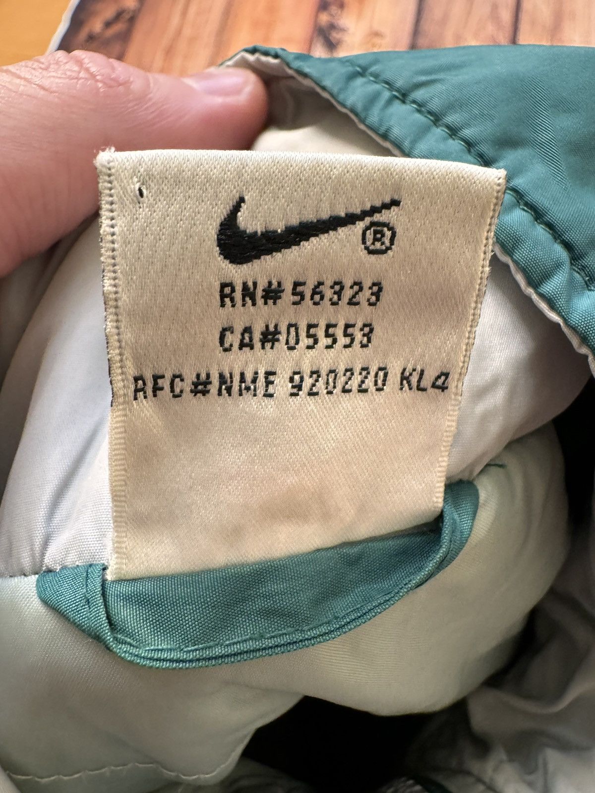 Nike × Vintage Vintage light jacket Nike green big logo Size US S / EU 44-46 / 1 - 5 Thumbnail