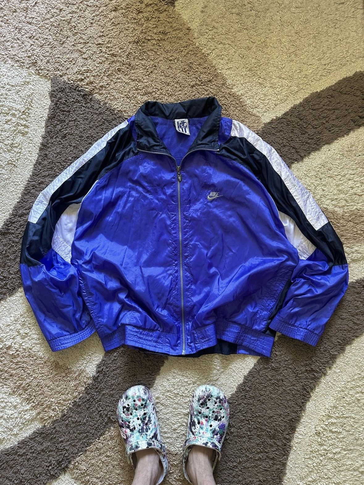 Nike × Vintage Nike International Streetwear Windbreaker jacket Size US XL / EU 56 / 4 - 1 Thumbnail