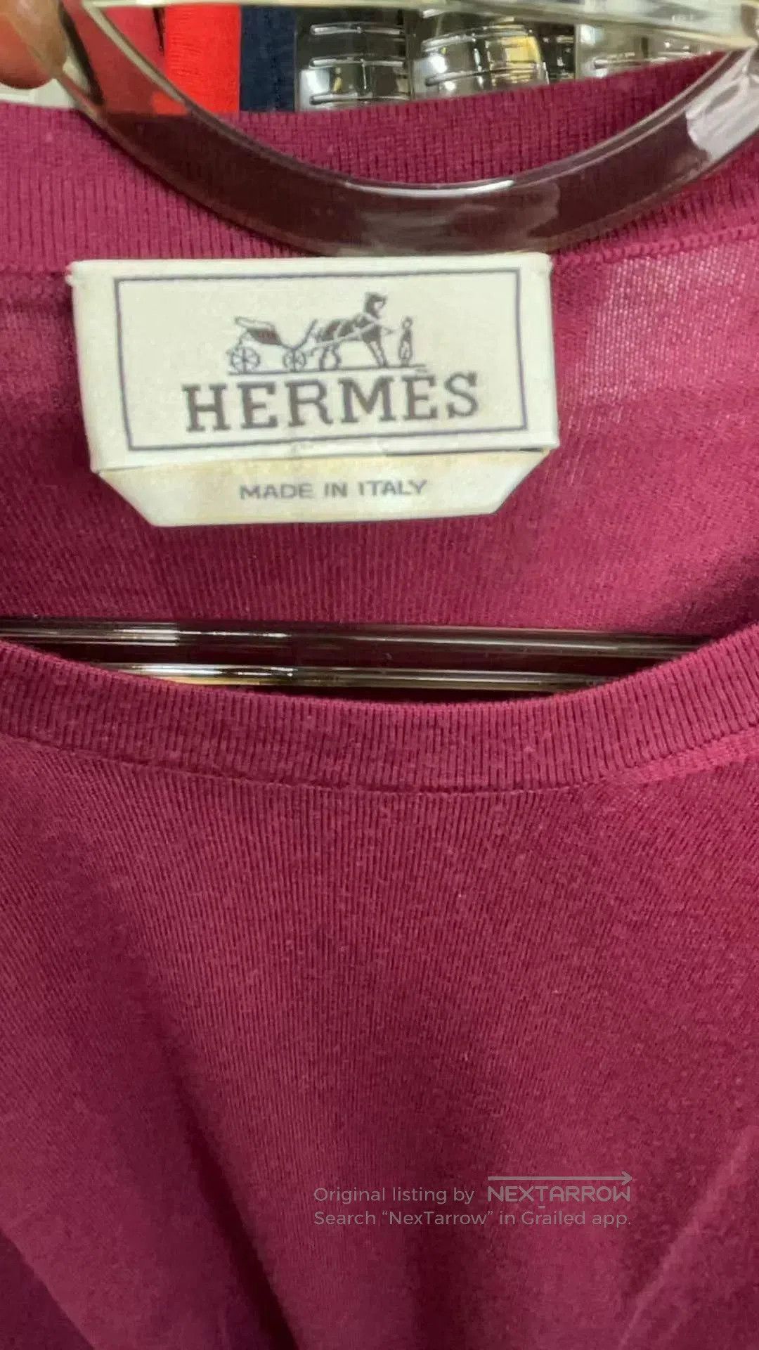 Hermes Hermes Wool Knit Leather Panel Long Sleeve T. Size US XXL / EU 58 / 5 - 5 Thumbnail