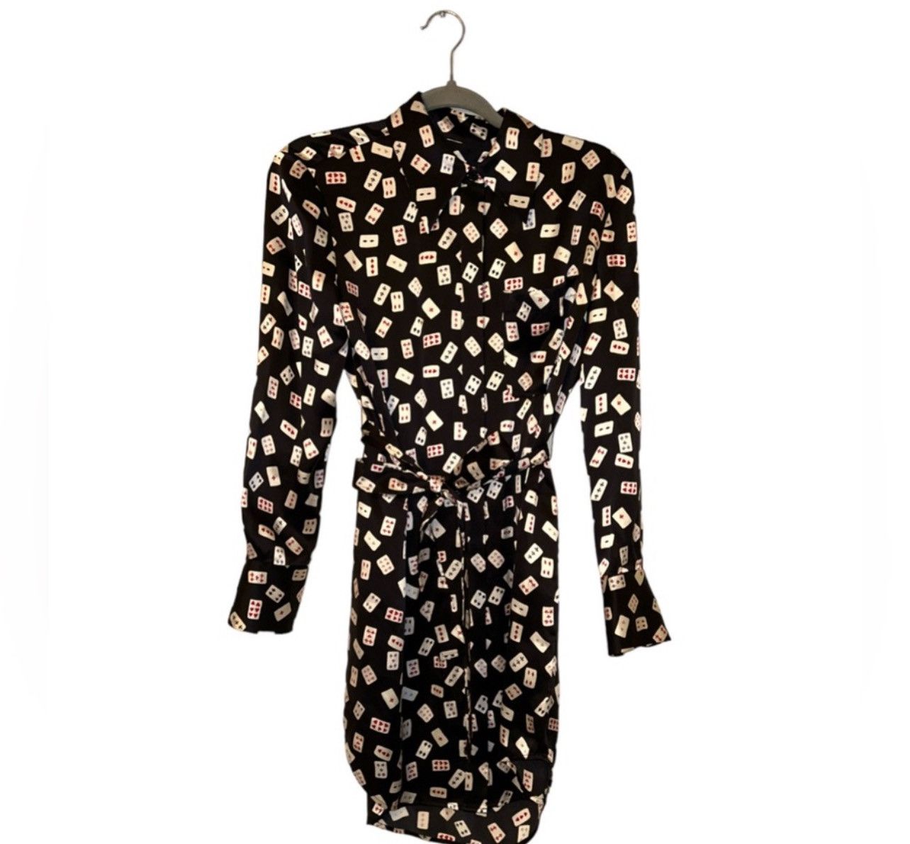 Equipment Equipment Femme Playing Card Long- Sleeve Scout Mini Dress Size S / US 4 / IT 40 - 7 Thumbnail