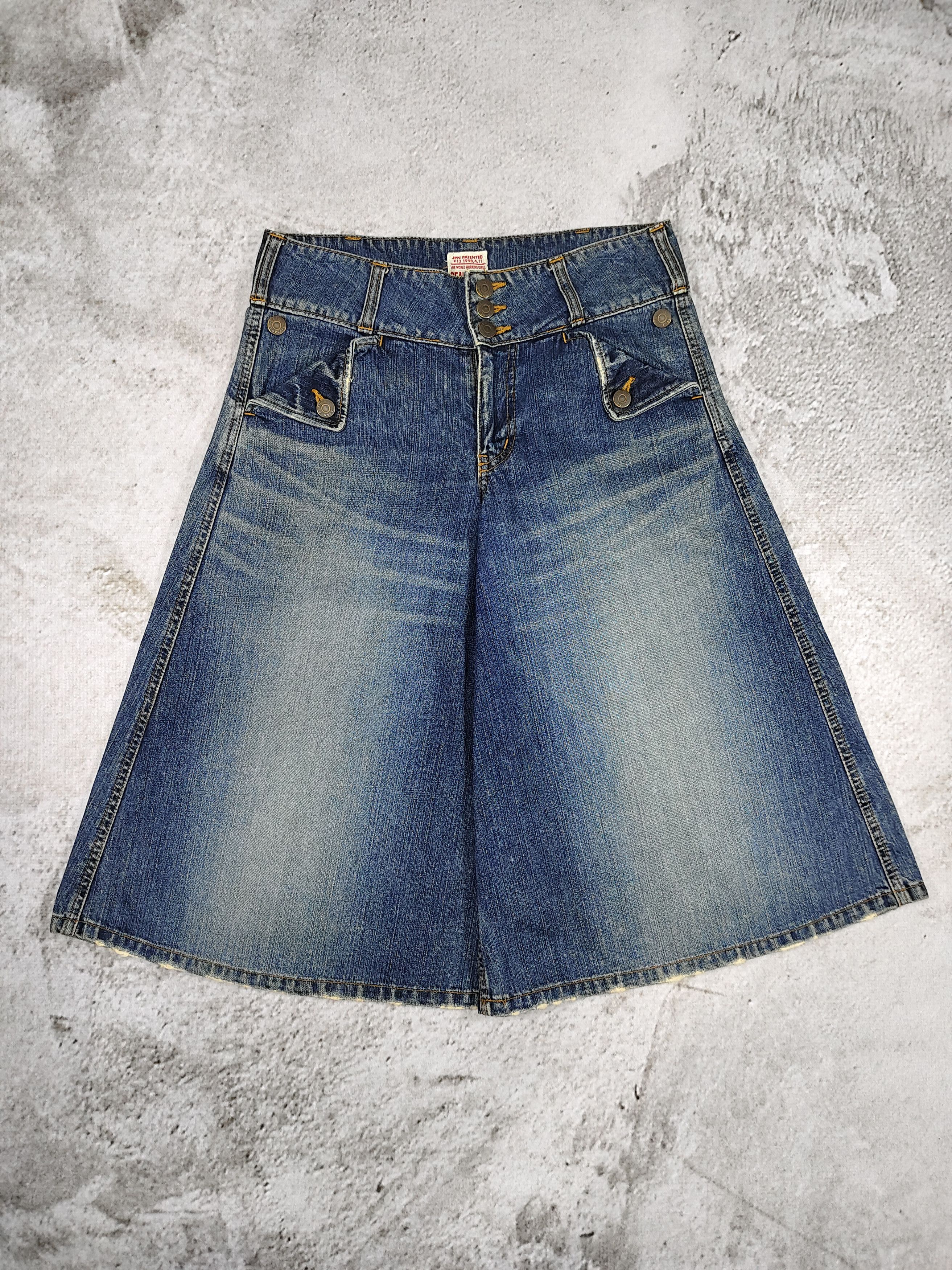 Beams Plus 2000s Beams Boy- Hakama Silhouete Coulotte Wide Leg Denim Size 30" / US 8 / IT 44 - 1 Thumbnail