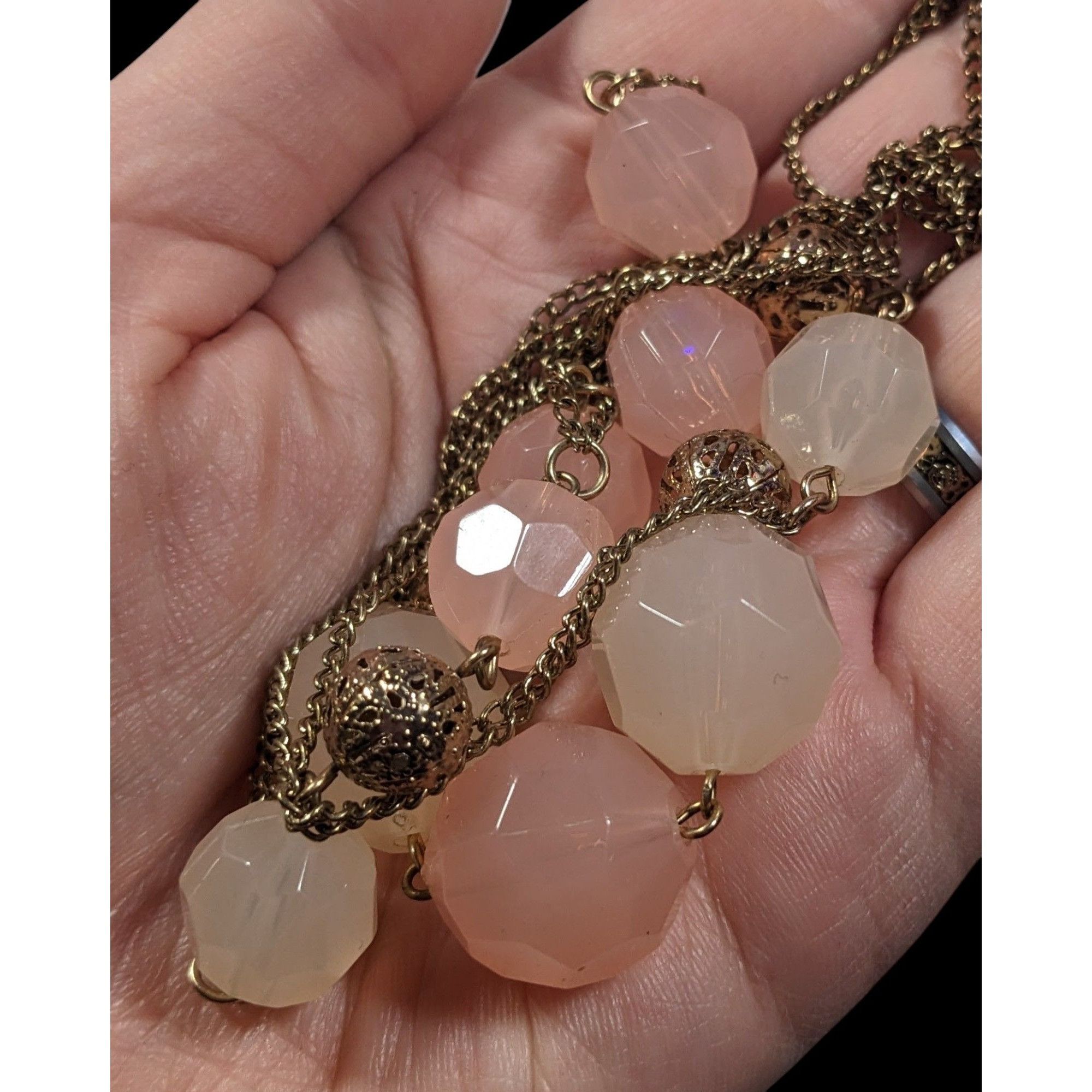 Other Vintage Coquette Pastel Beaded Station Necklace Size ONE SIZE - 4 Thumbnail