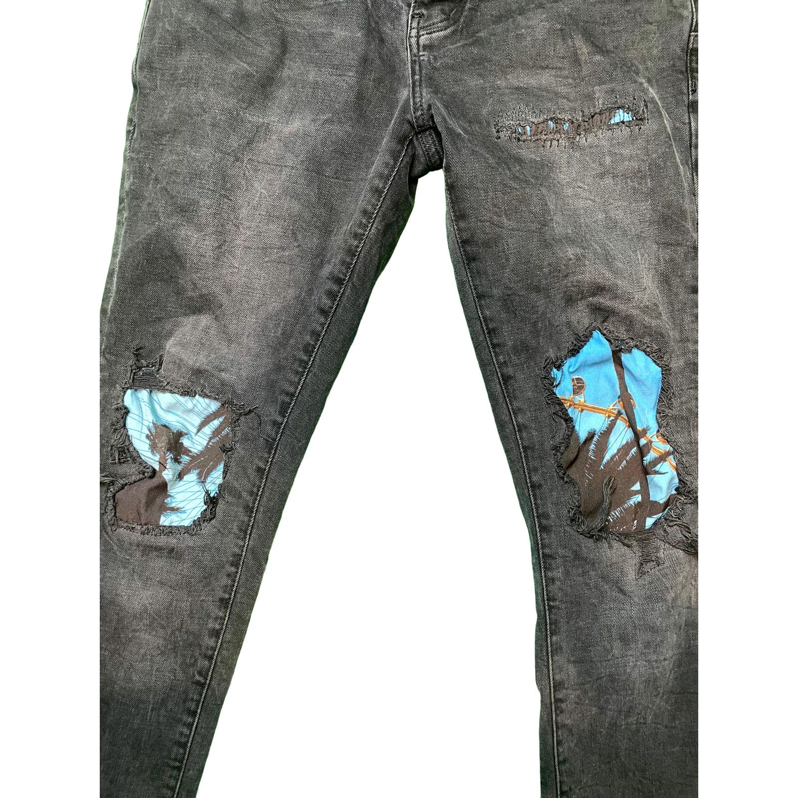 Purple Purple Sky Inn Black Blue Jeans Size US 32 / EU 48 - 2 Thumbnail