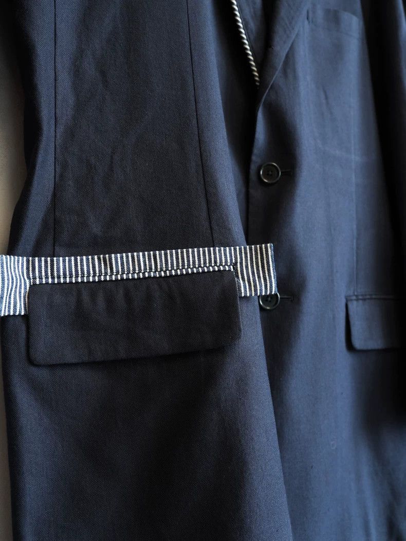 Yohji Yamamoto Yohji Yamamoto Yohji Yamamoto Striped Suit Jacket Size US L / EU 52-54 / 3 - 4 Thumbnail