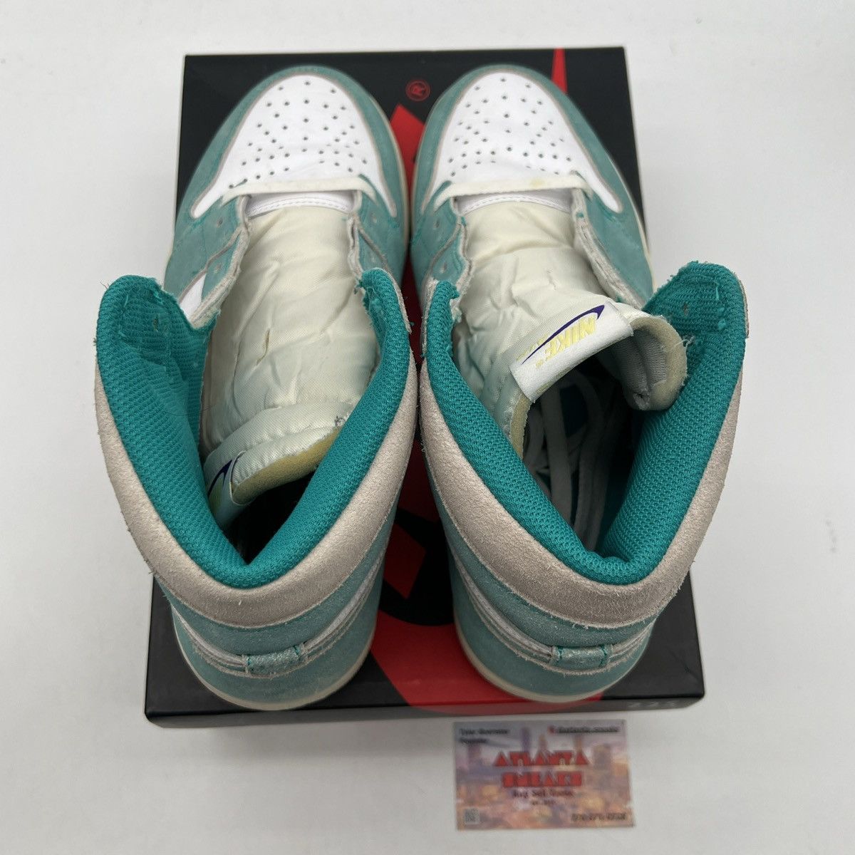Nike Air Jordan 1 high turbo green Size US 9.5 / EU 42-43 - 7 Thumbnail