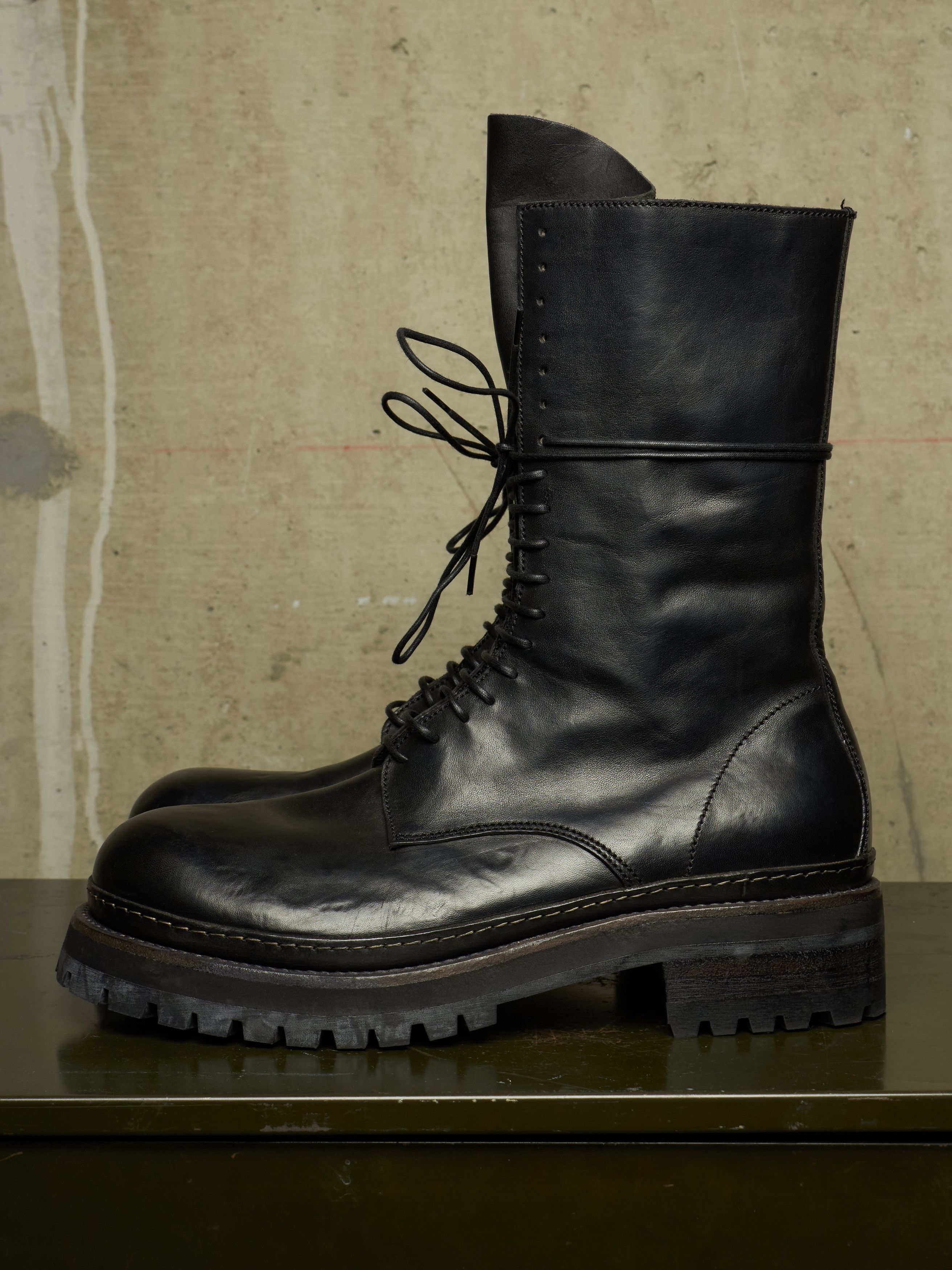 A1923 A1923 AW24 Black Luke Horse Leather Combat Boots Size US 12 / EU 45 - 2 Thumbnail