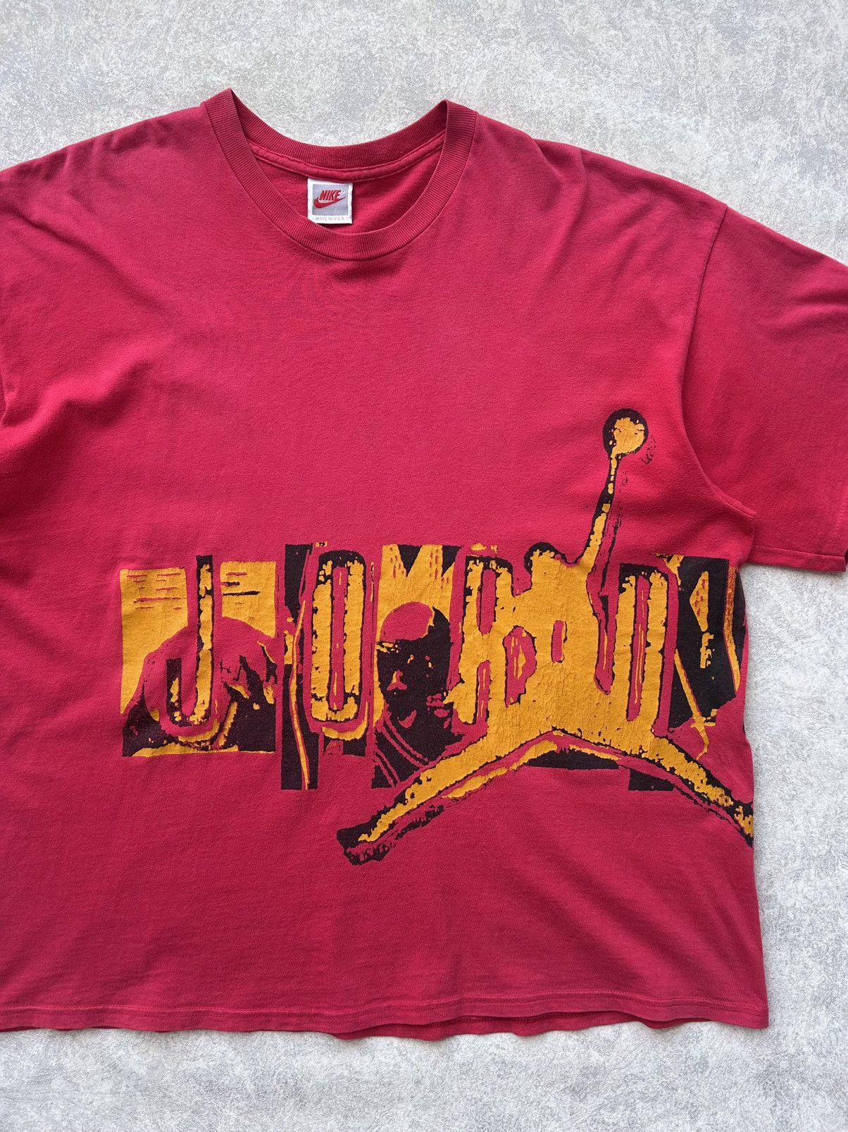 Nike Vintage 90s Nike Air Jordan Big Logo T-shirt Made In USA Size US XL / EU 56 / 4 - 3 Thumbnail