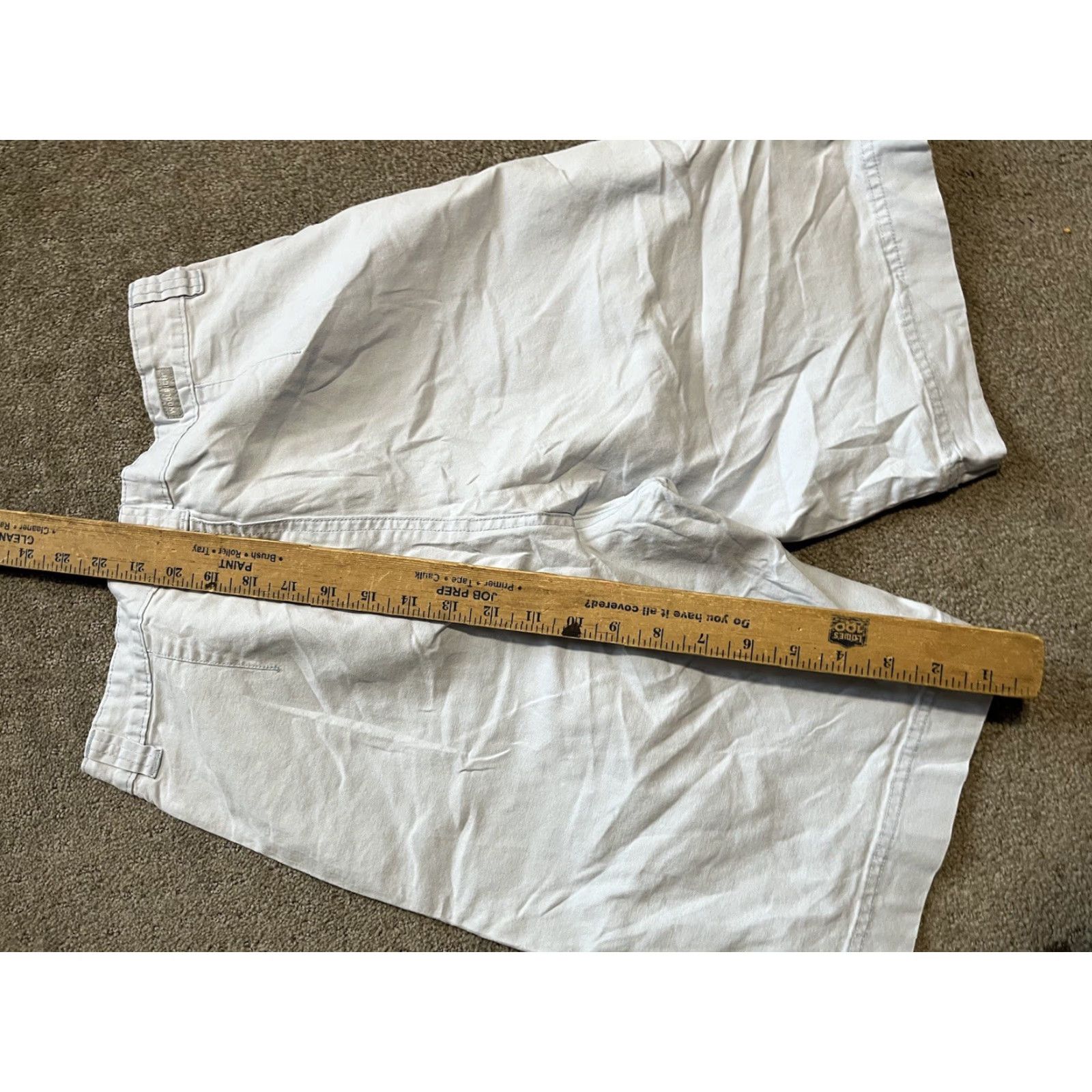 Vintage Woolrich Womens Shorts Light Blue 6 31" Waist Pockets Twill Chino Flat Front Zip Button Regular Rise Inseam 9.5" Casual Beach Hiking Walking Size 28" / US 6 / IT 42 - 4 Thumbnail