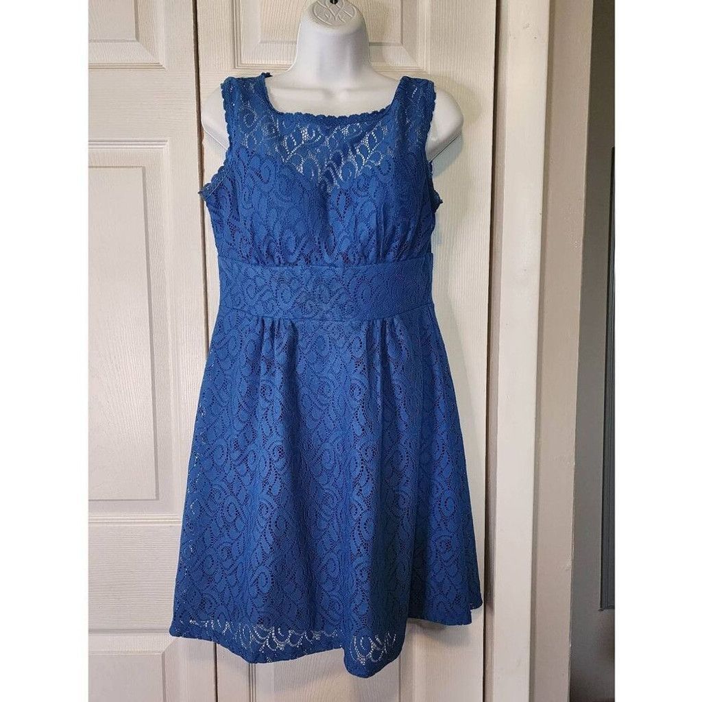 Other Dressbarn Blue Lace Dress Size M / US 6-8 / IT 42-44 - 1 Thumbnail