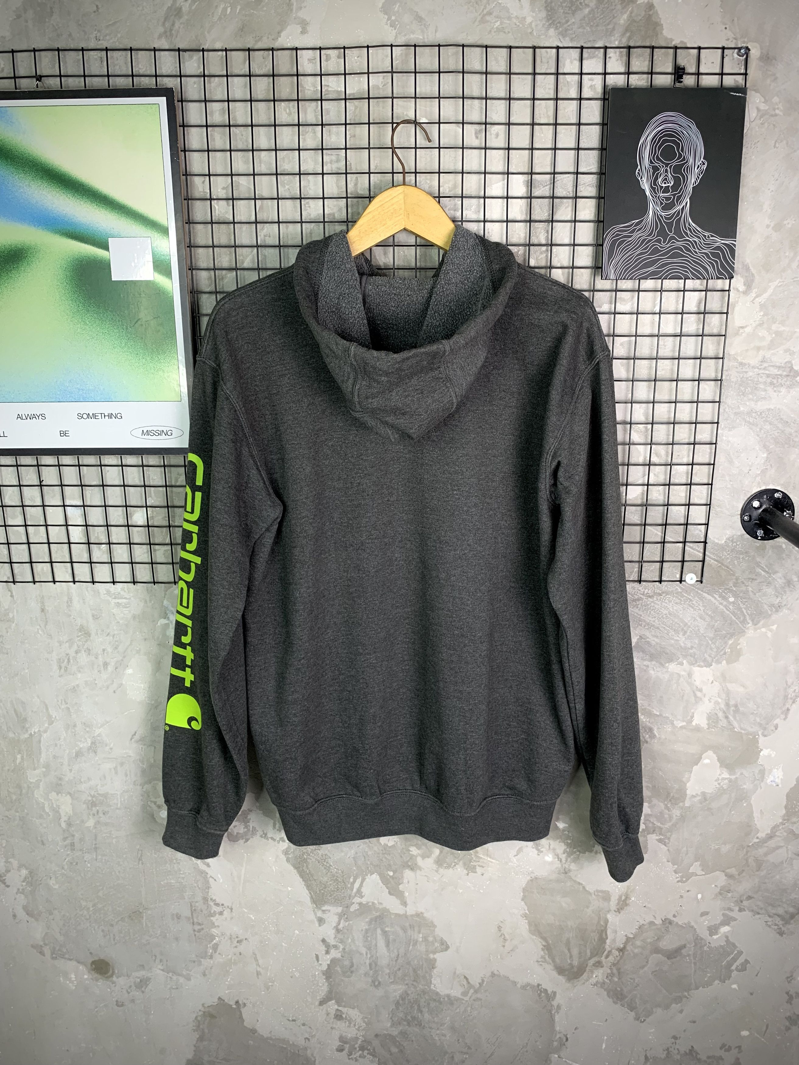 Carhartt VTG Carhartt Workwear Neon Graphic Pullover Hoodie Size US S / EU 44-46 / 1 - 5 Thumbnail